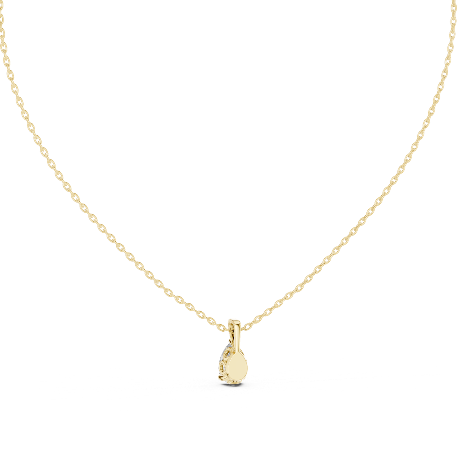 Arielle Pear Solitaire Pendant