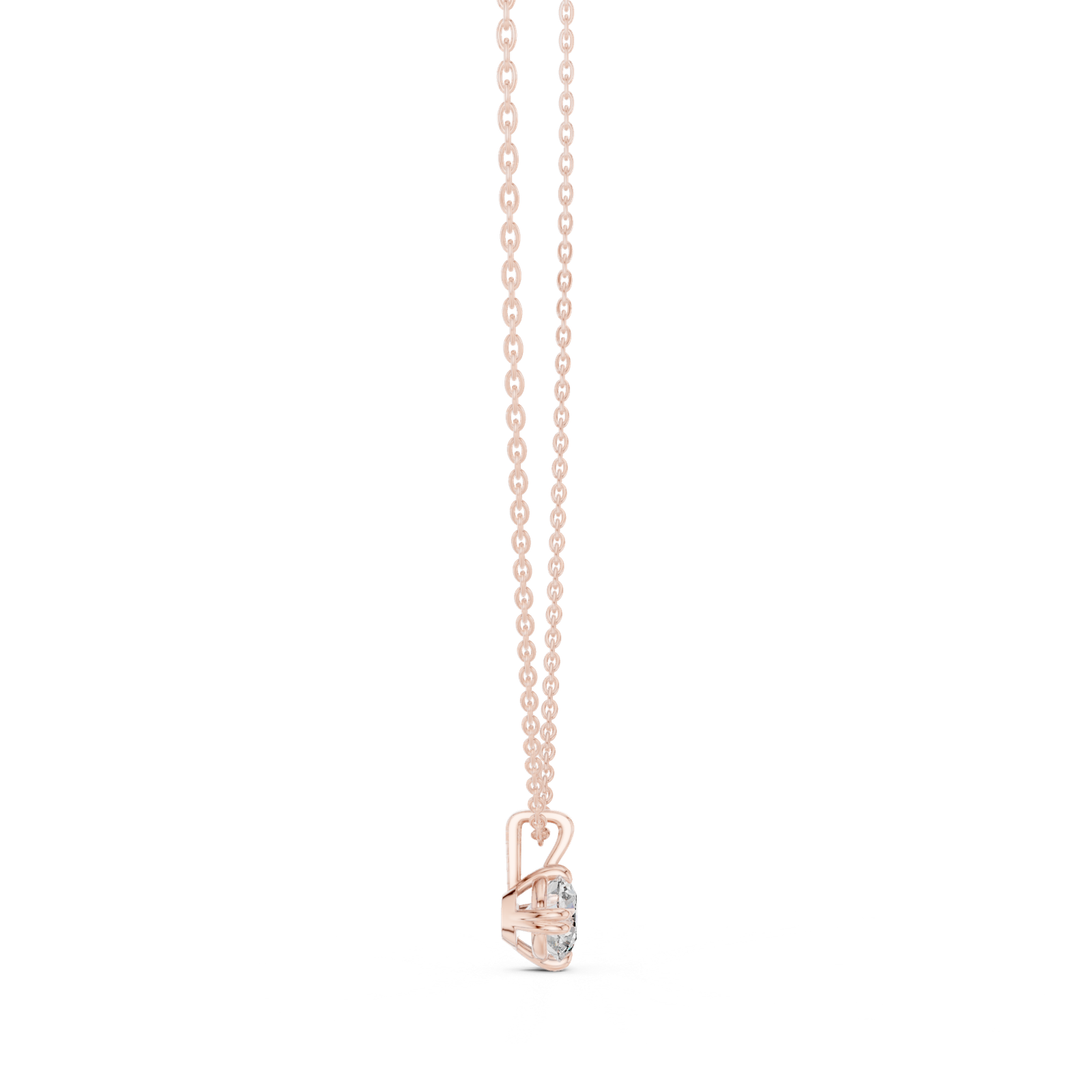 Odette Round Crown Solitaire Pendant