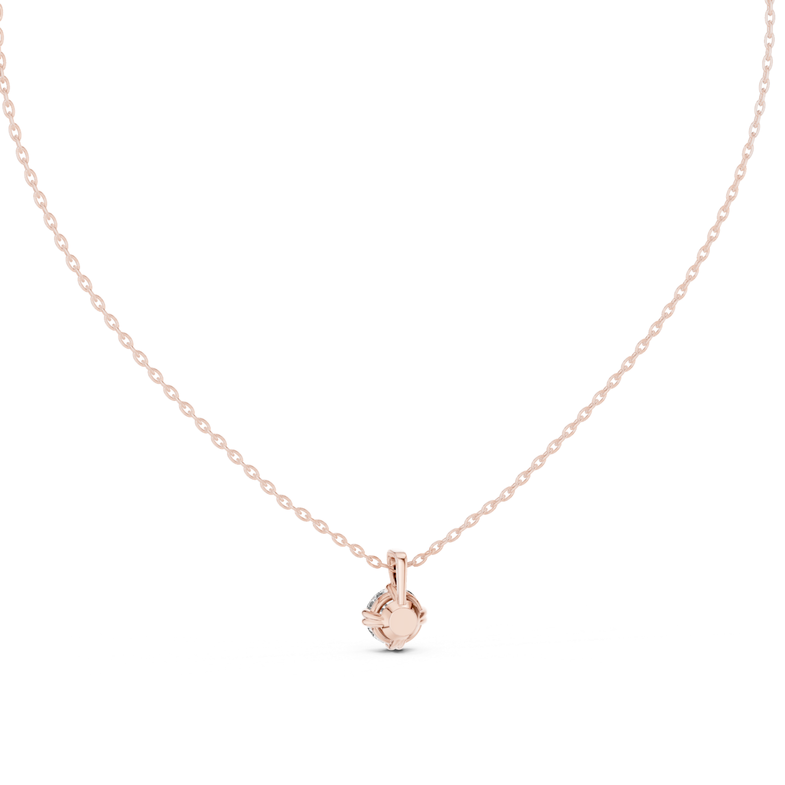Odette Round Crown Solitaire Pendant