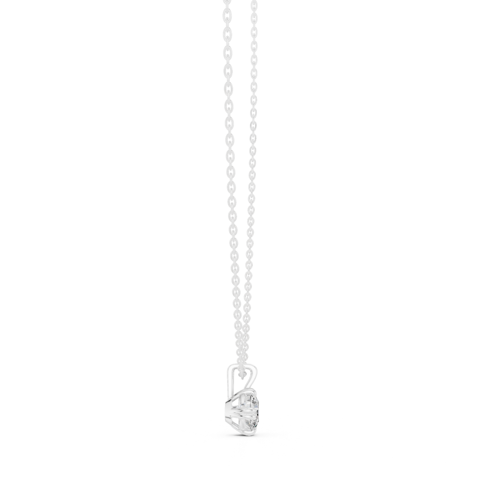 Odette Round Crown Solitaire Pendant