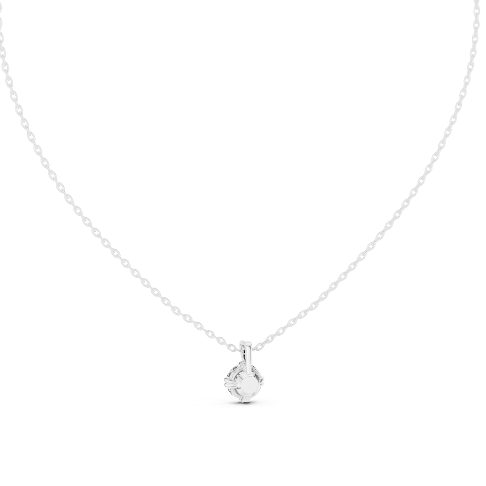 Odette Round Crown Solitaire Pendant