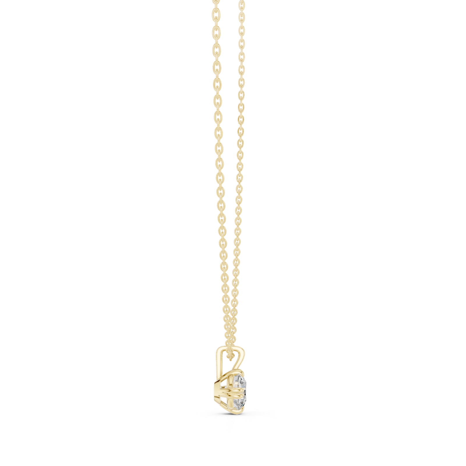 Odette Round Crown Solitaire Pendant