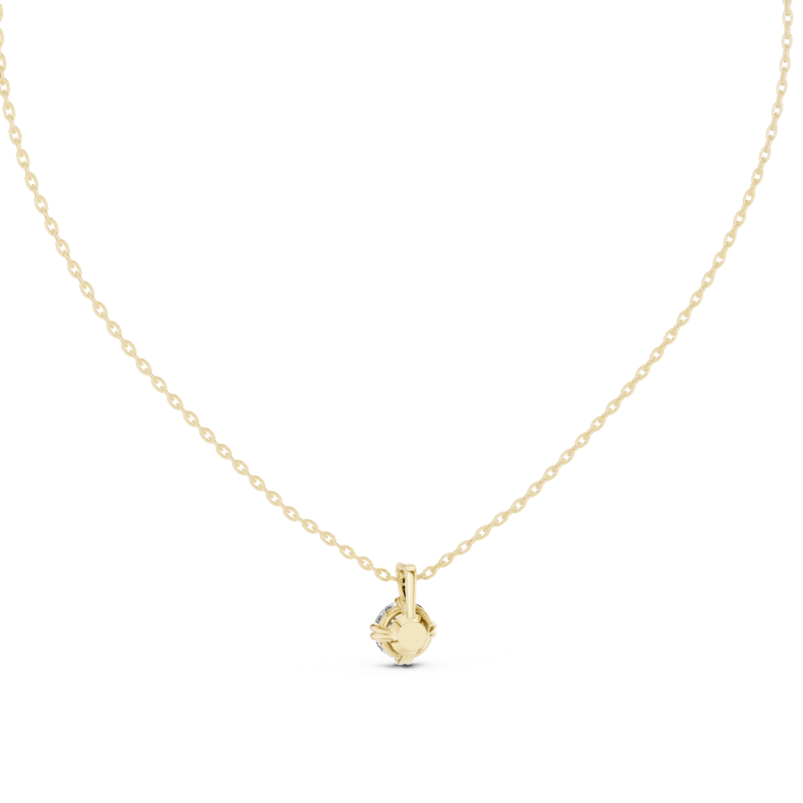 Odette Round Crown Solitaire Pendant