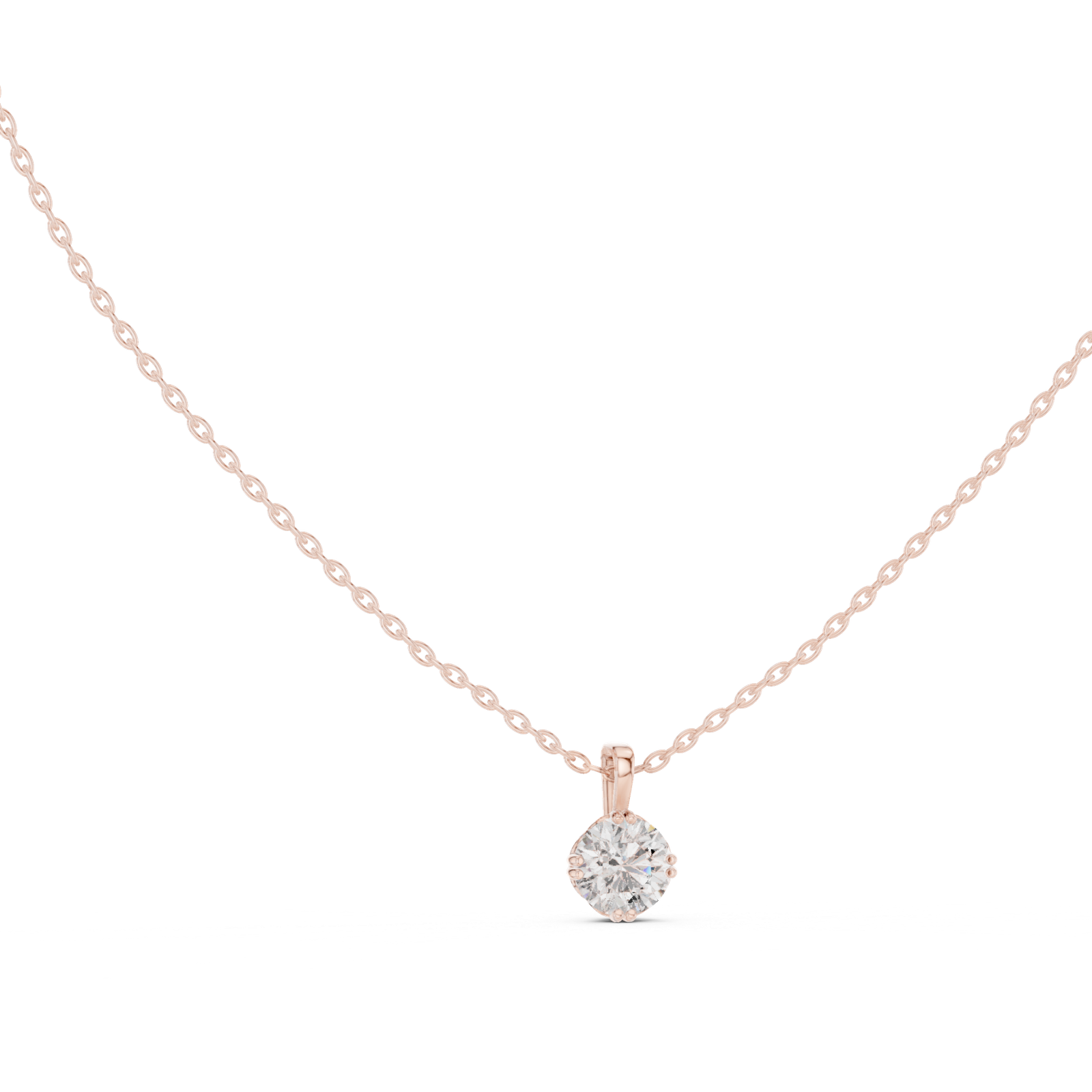 Fiora Round Minimal Solitaire Pendant