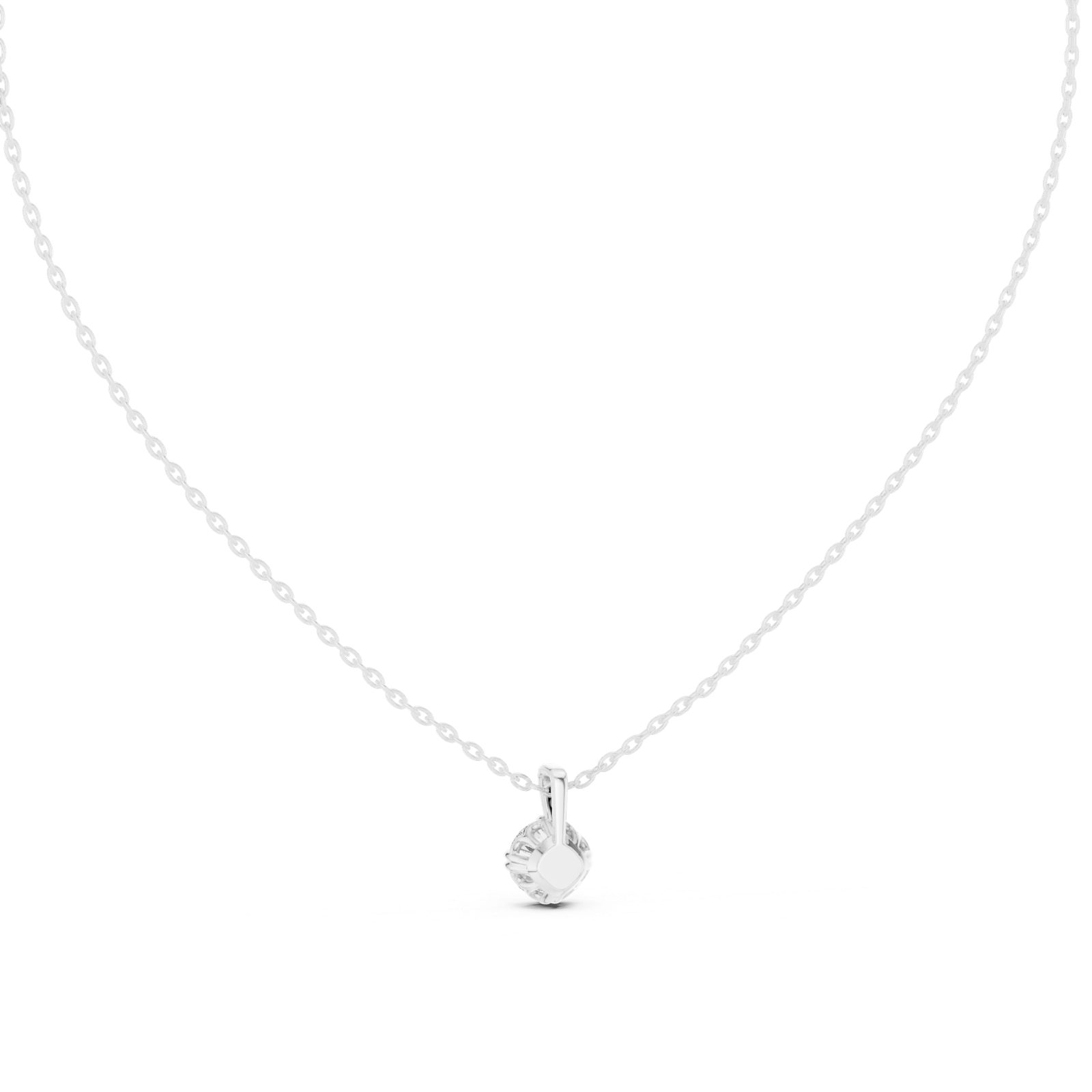 Fiora Round Minimal Solitaire Pendant