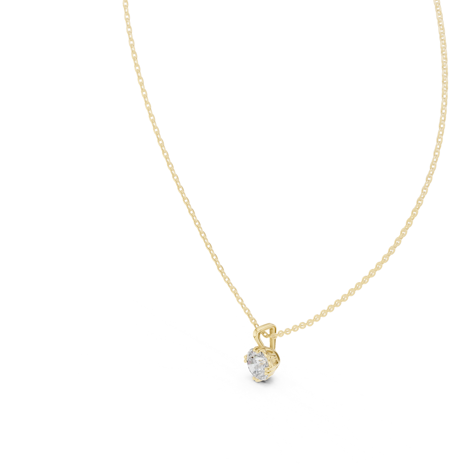 Fiora Round Minimal Solitaire Pendant