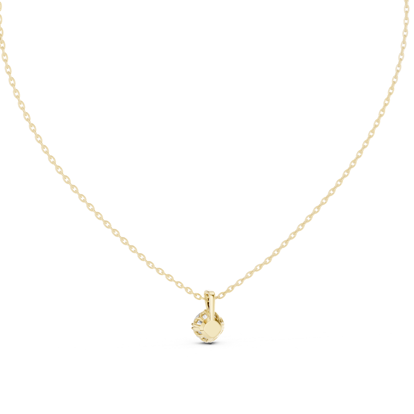 Fiora Round Minimal Solitaire Pendant