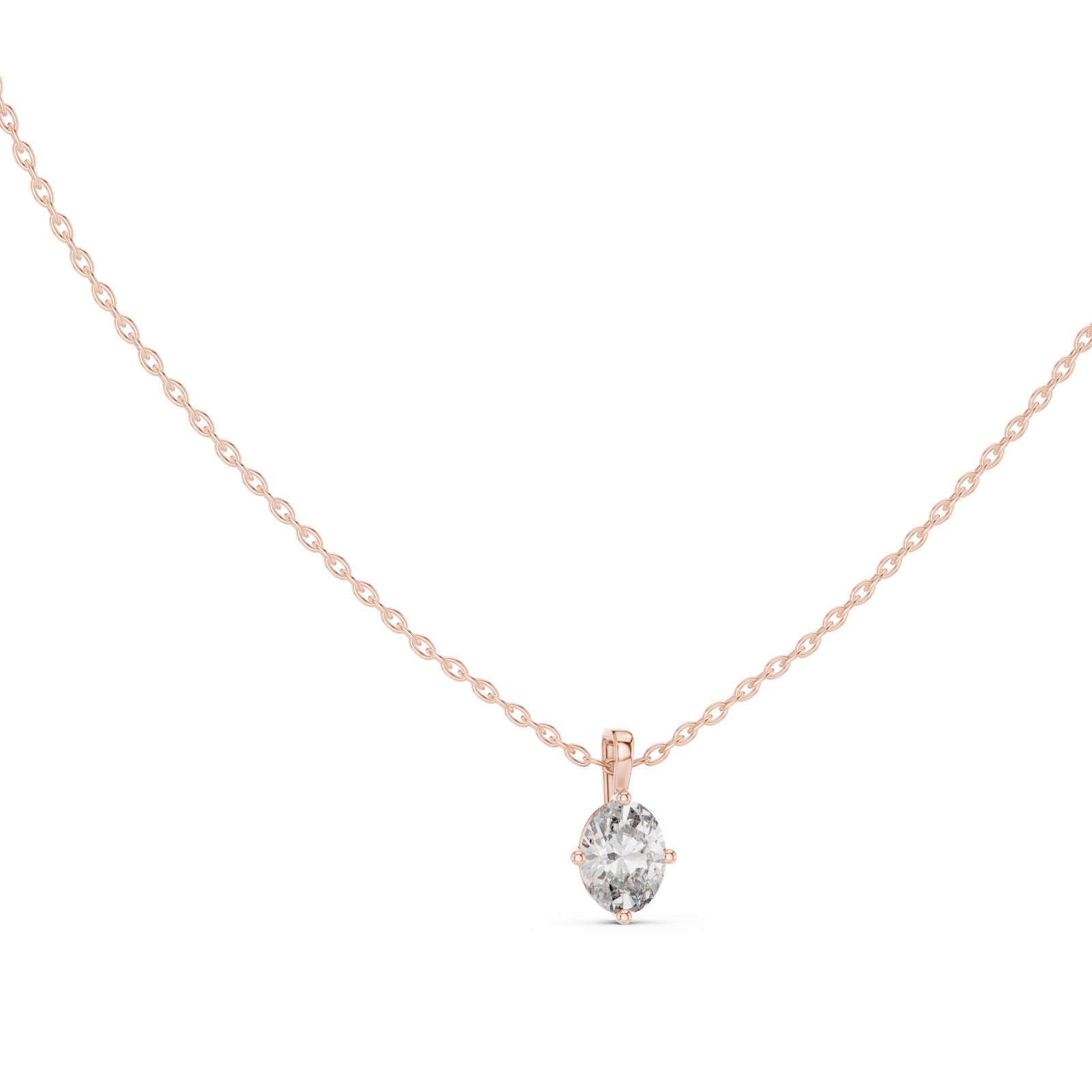 Liora Oval Solitaire Pendant