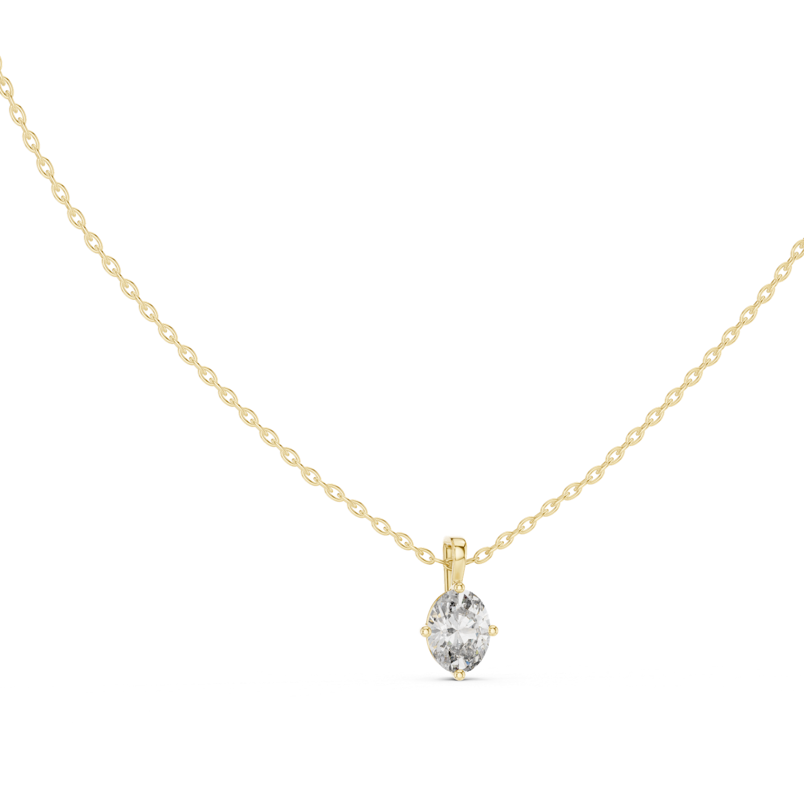 Liora Oval Solitaire Pendant
