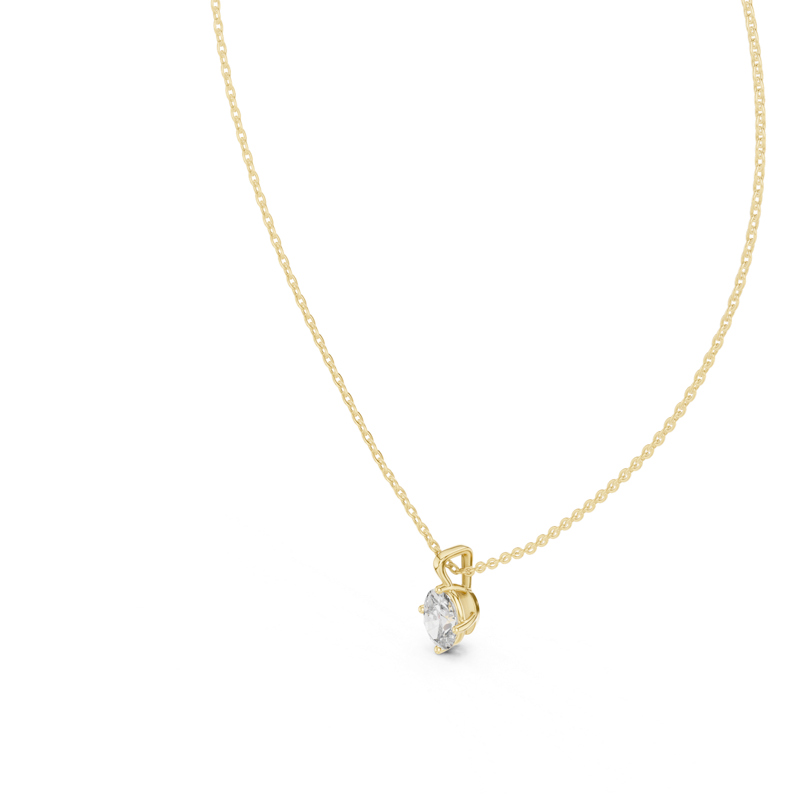 Liora Oval Solitaire Pendant