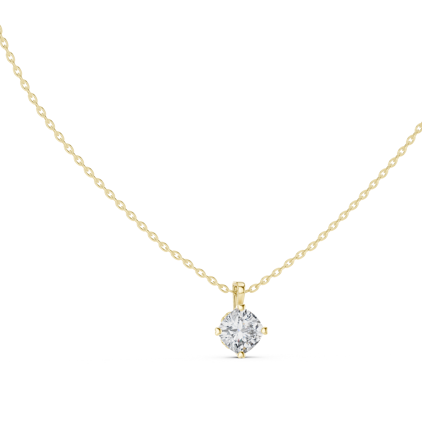 Mireya Cushion Crown Solitaire Pendant