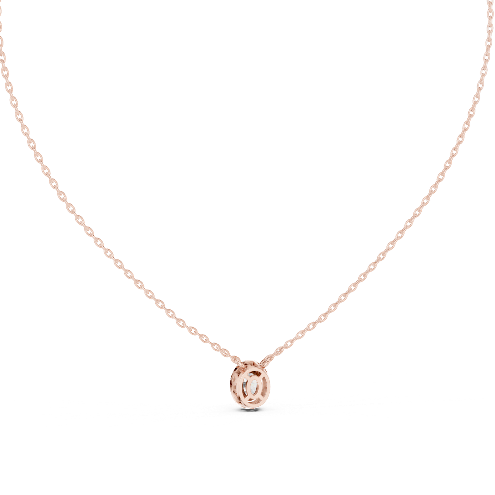 Selene Oval Halo Pendant