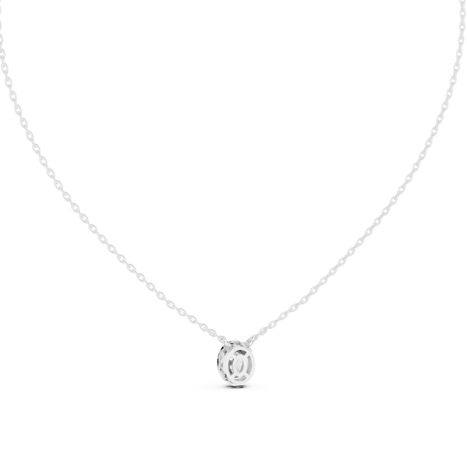 Selene Oval Halo Pendant