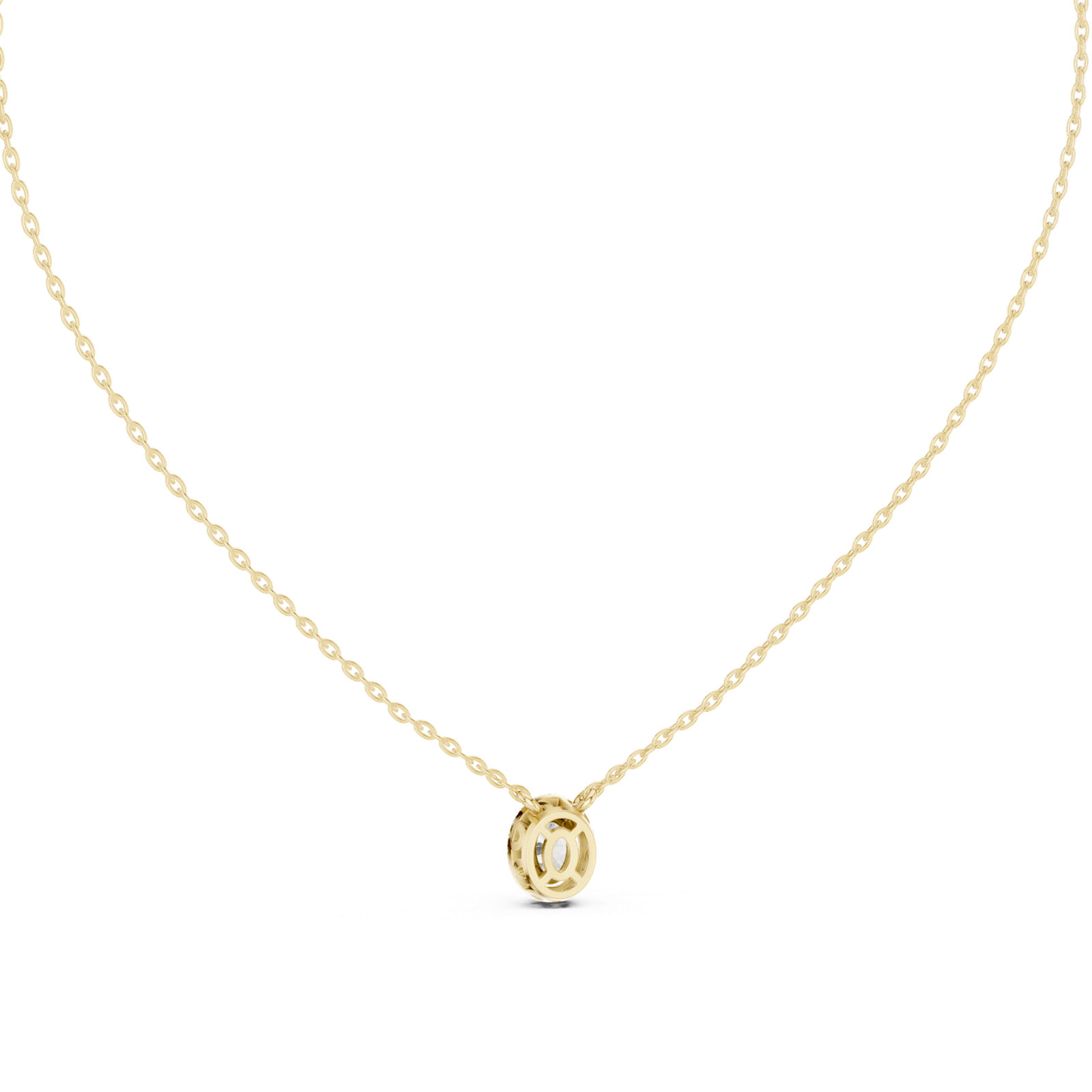 Selene Oval Halo Pendant