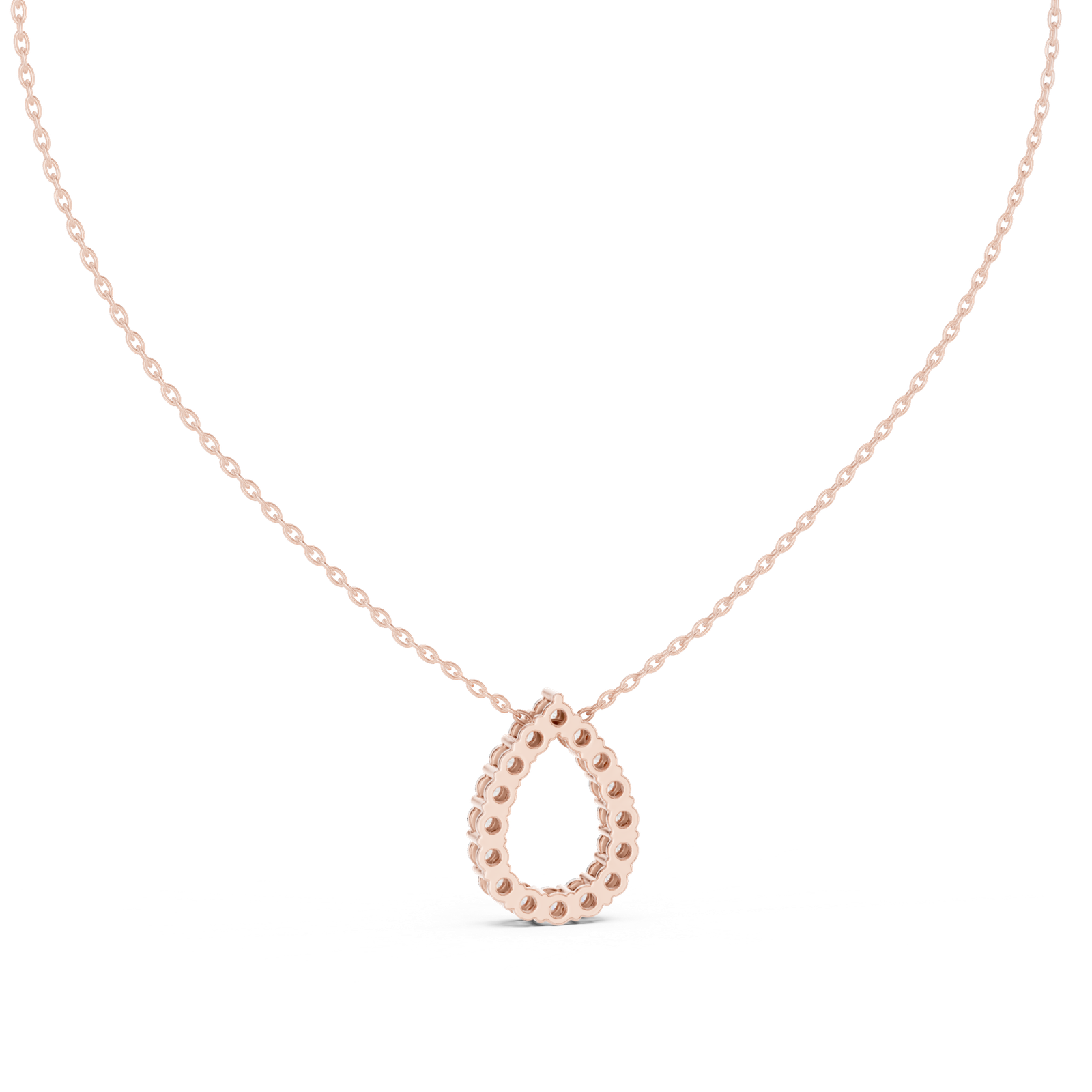 Amoret Open Pear Round Pendant