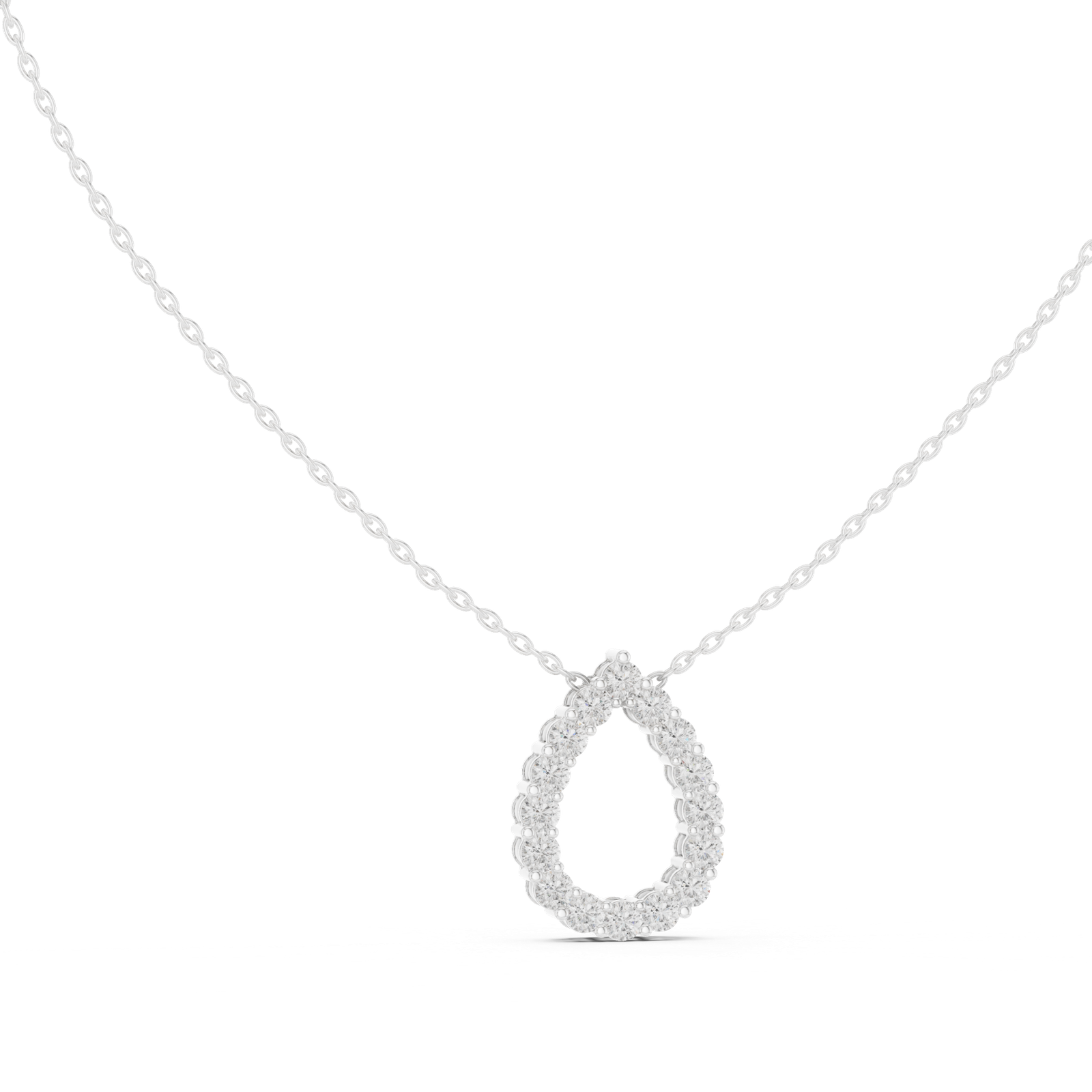 Amoret Open Pear Round Pendant