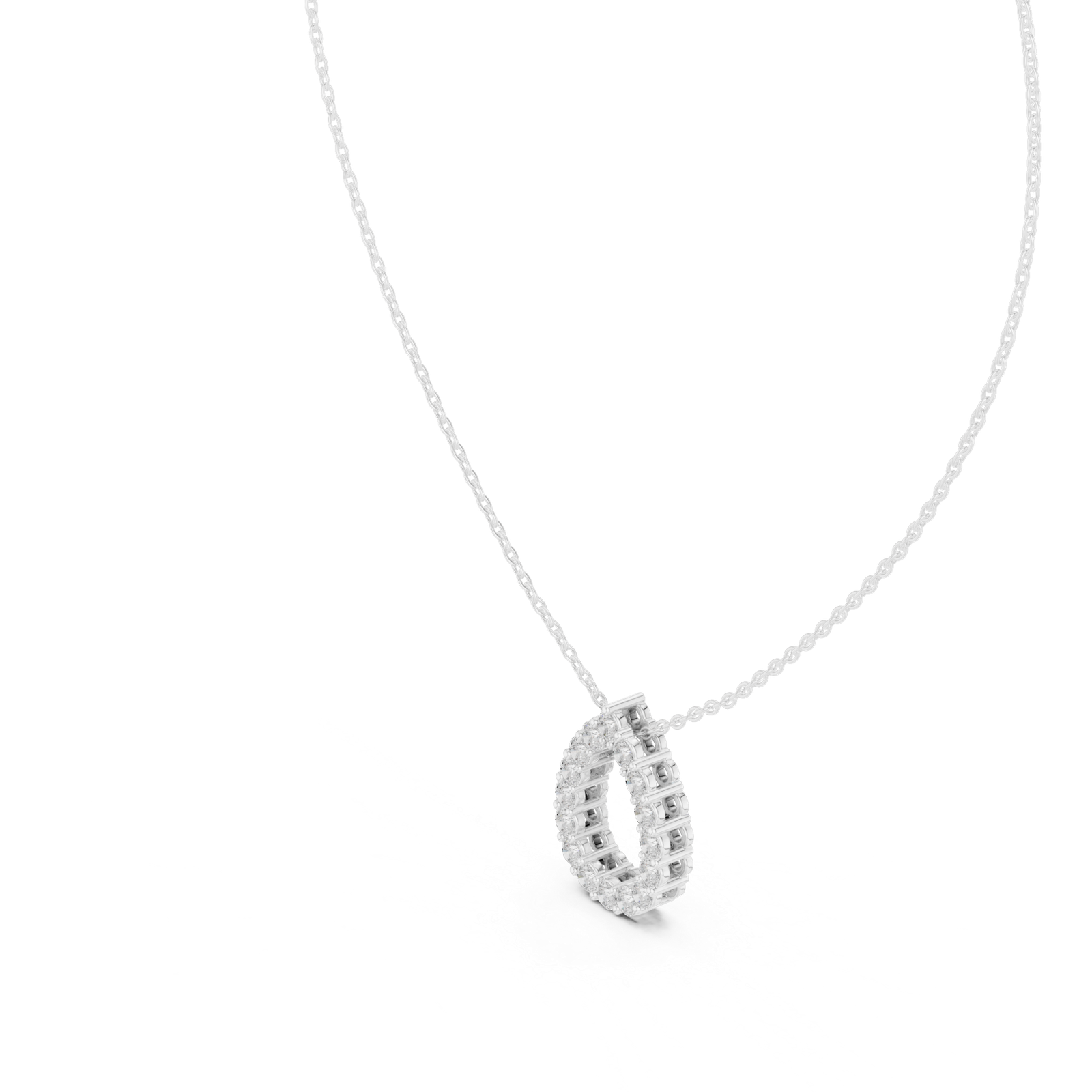 Amoret Open Pear Round Pendant