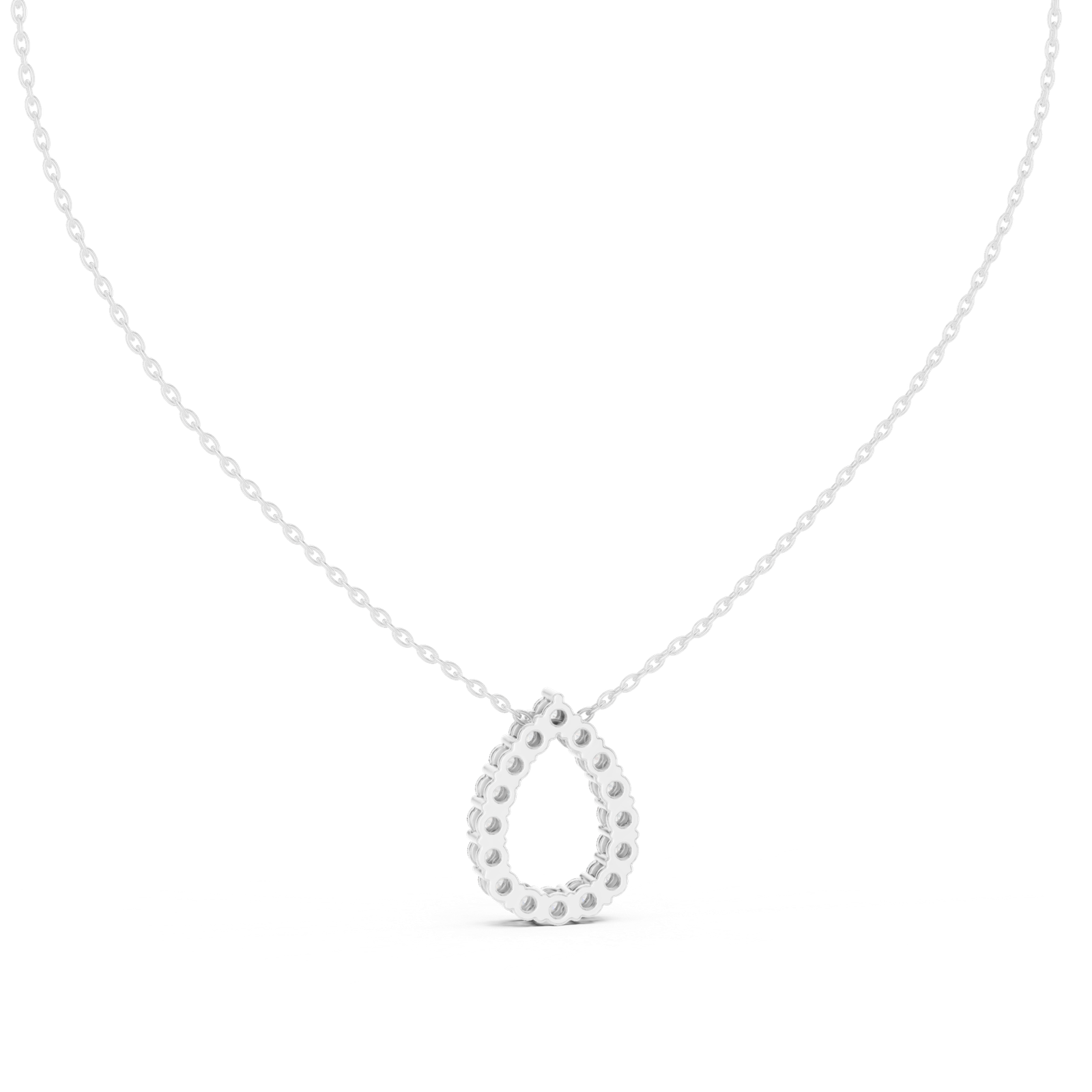 Amoret Open Pear Round Pendant