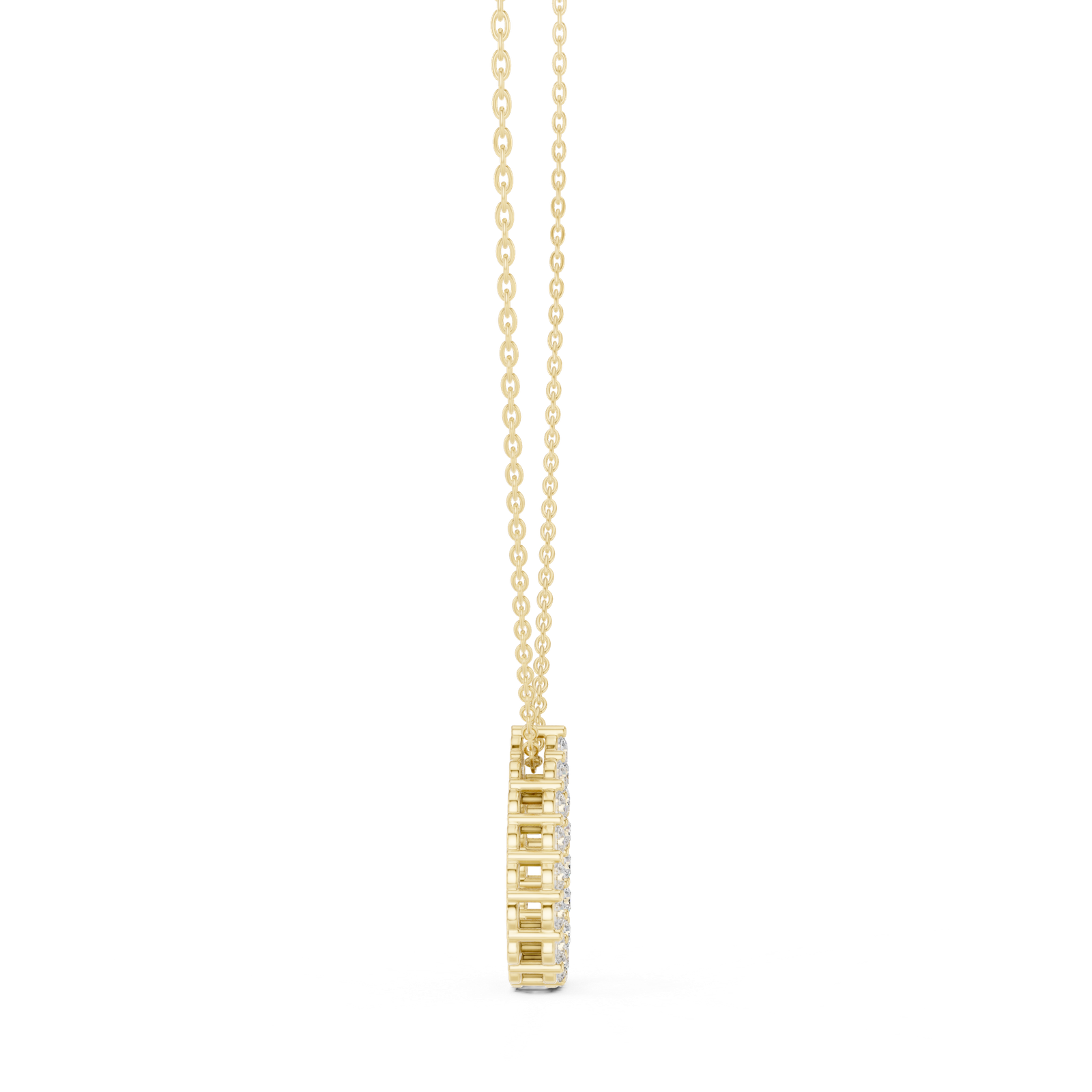 Amoret Open Pear Round Pendant