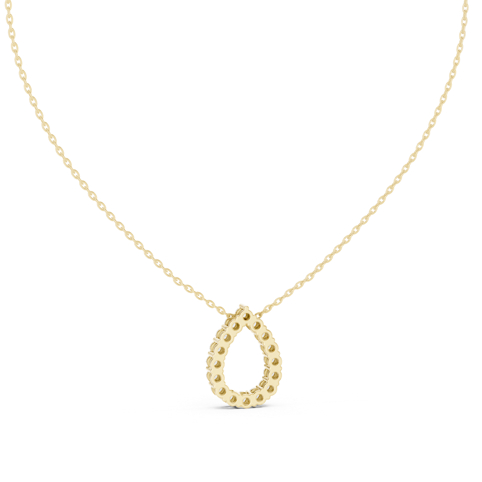 Amoret Open Pear Round Pendant