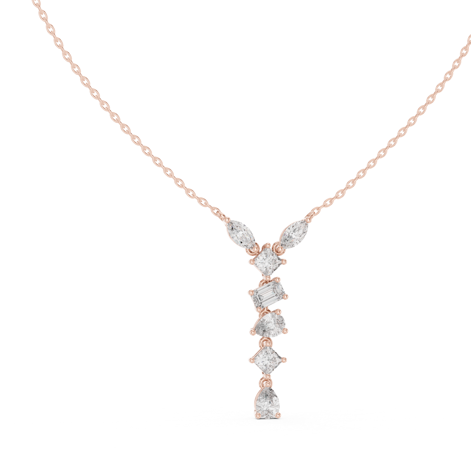 Lisette Mixed Shape Lariat Pendant