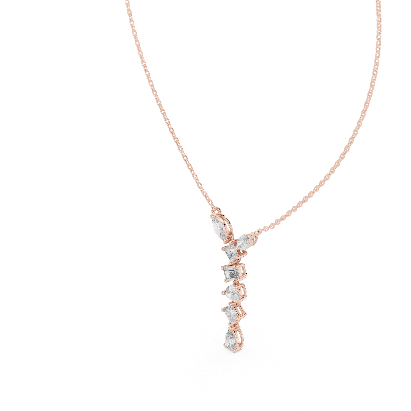 Lisette Mixed Shape Lariat Pendant