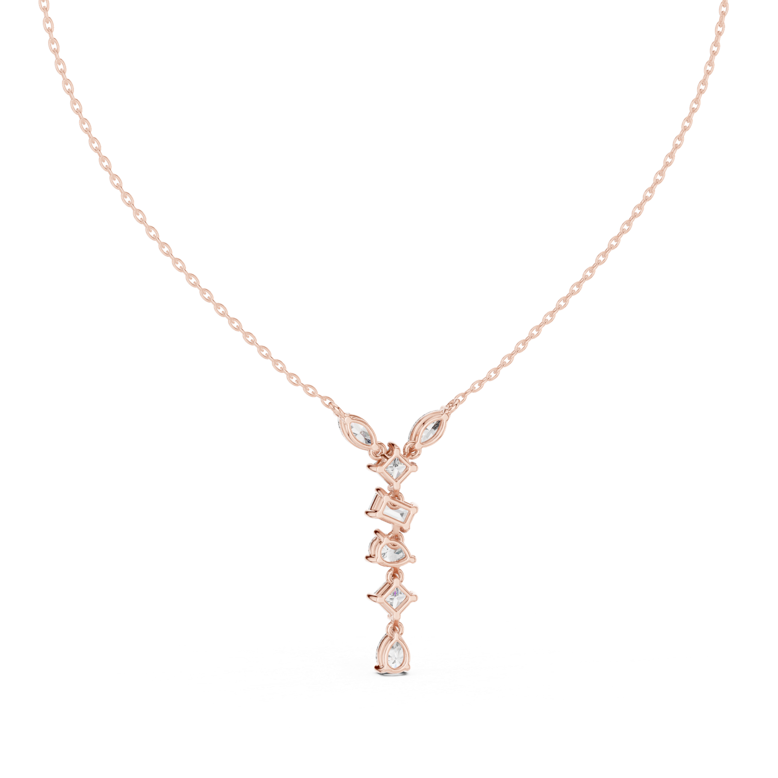 Lisette Mixed Shape Lariat Pendant