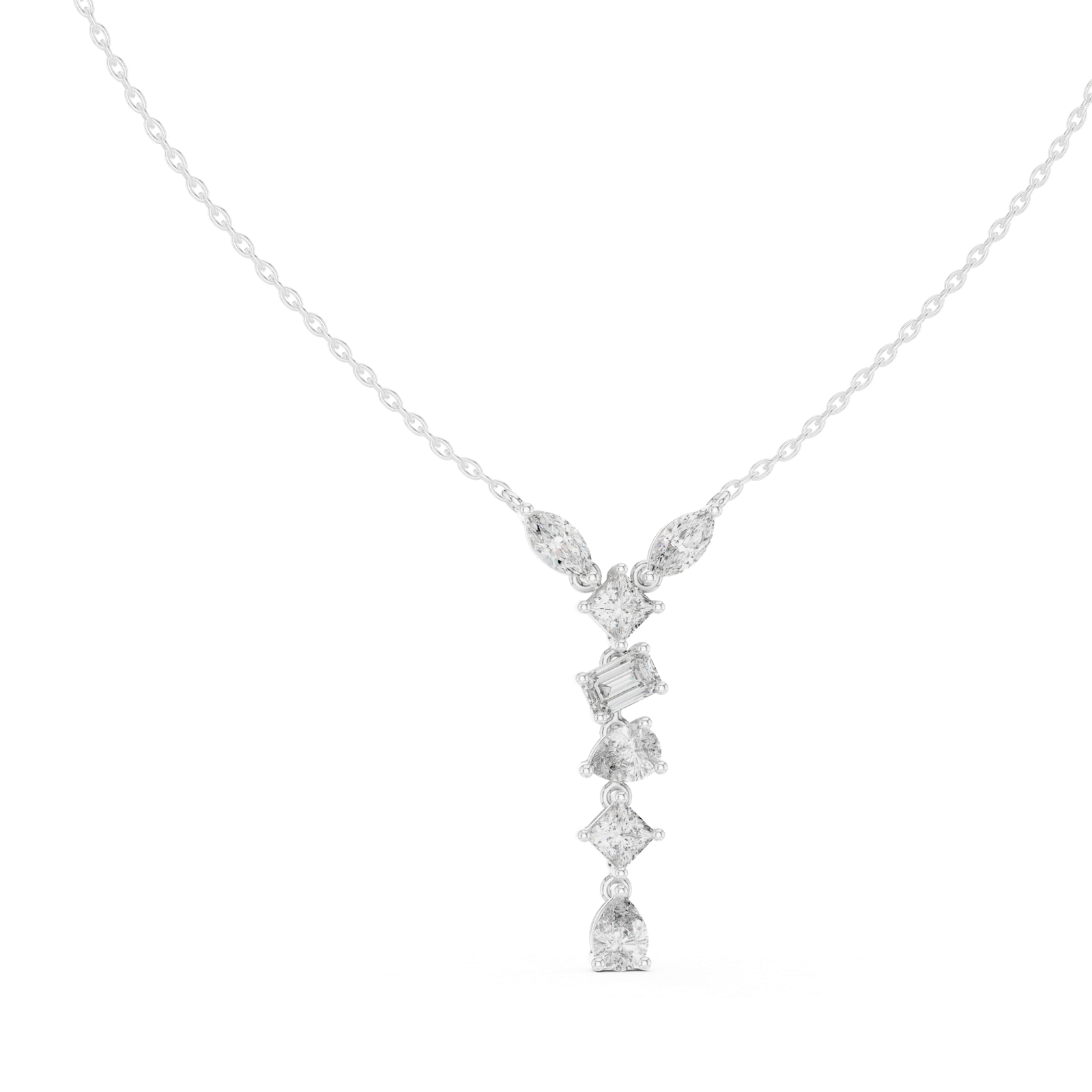 Lisette Mixed Shape Lariat Pendant