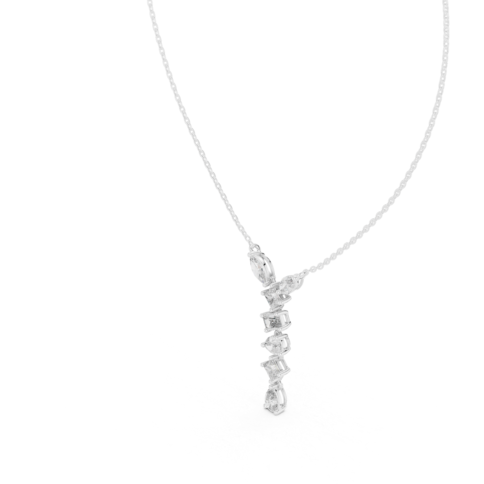 Lisette Mixed Shape Lariat Pendant