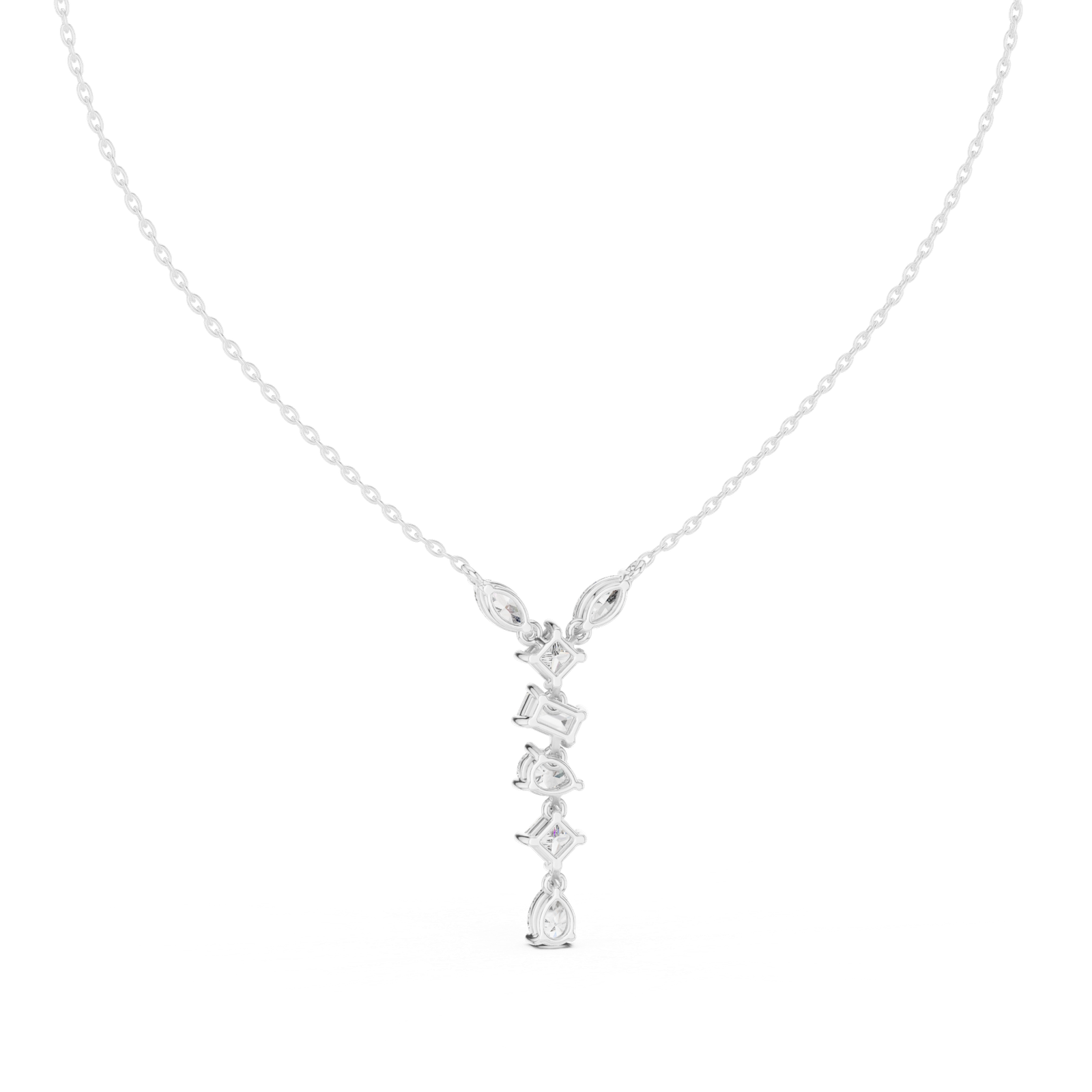 Lisette Mixed Shape Lariat Pendant