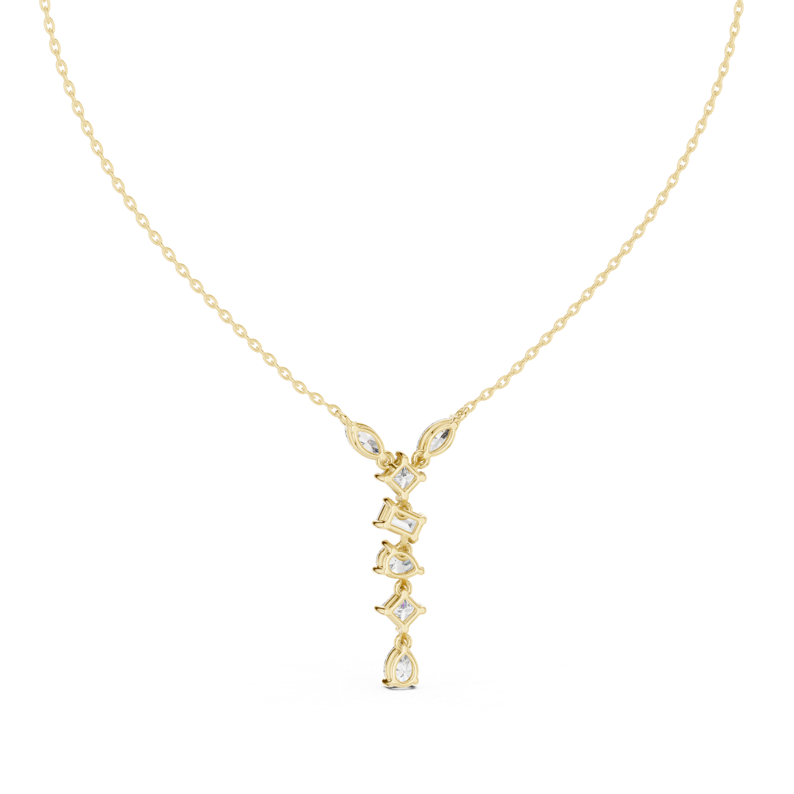 Lisette Mixed Shape Lariat Pendant