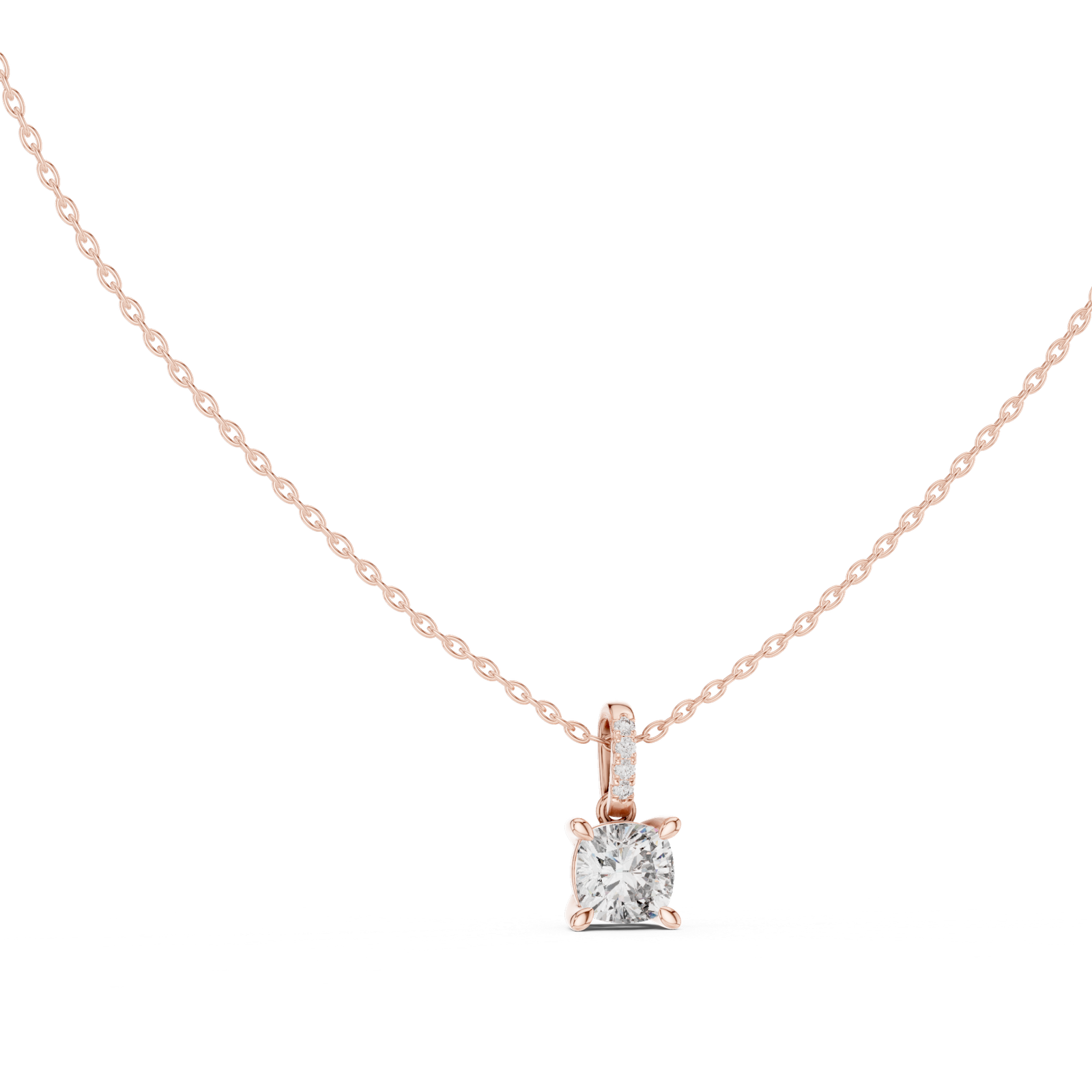 Aureline Cushion Accent Bail Pendant