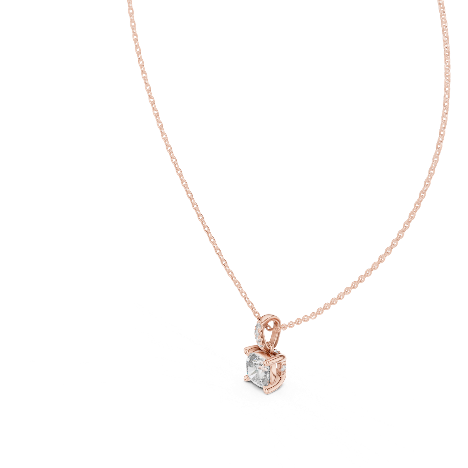 Aureline Cushion Accent Bail Pendant
