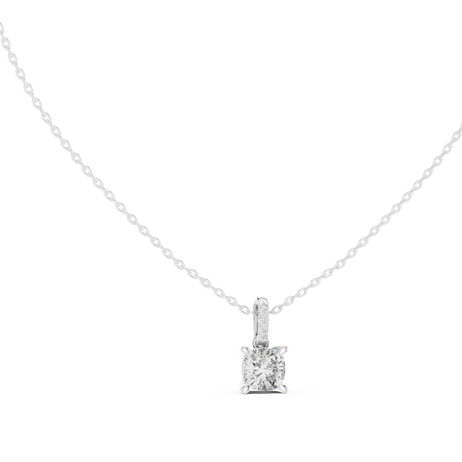 Aureline Cushion Accent Bail Pendant