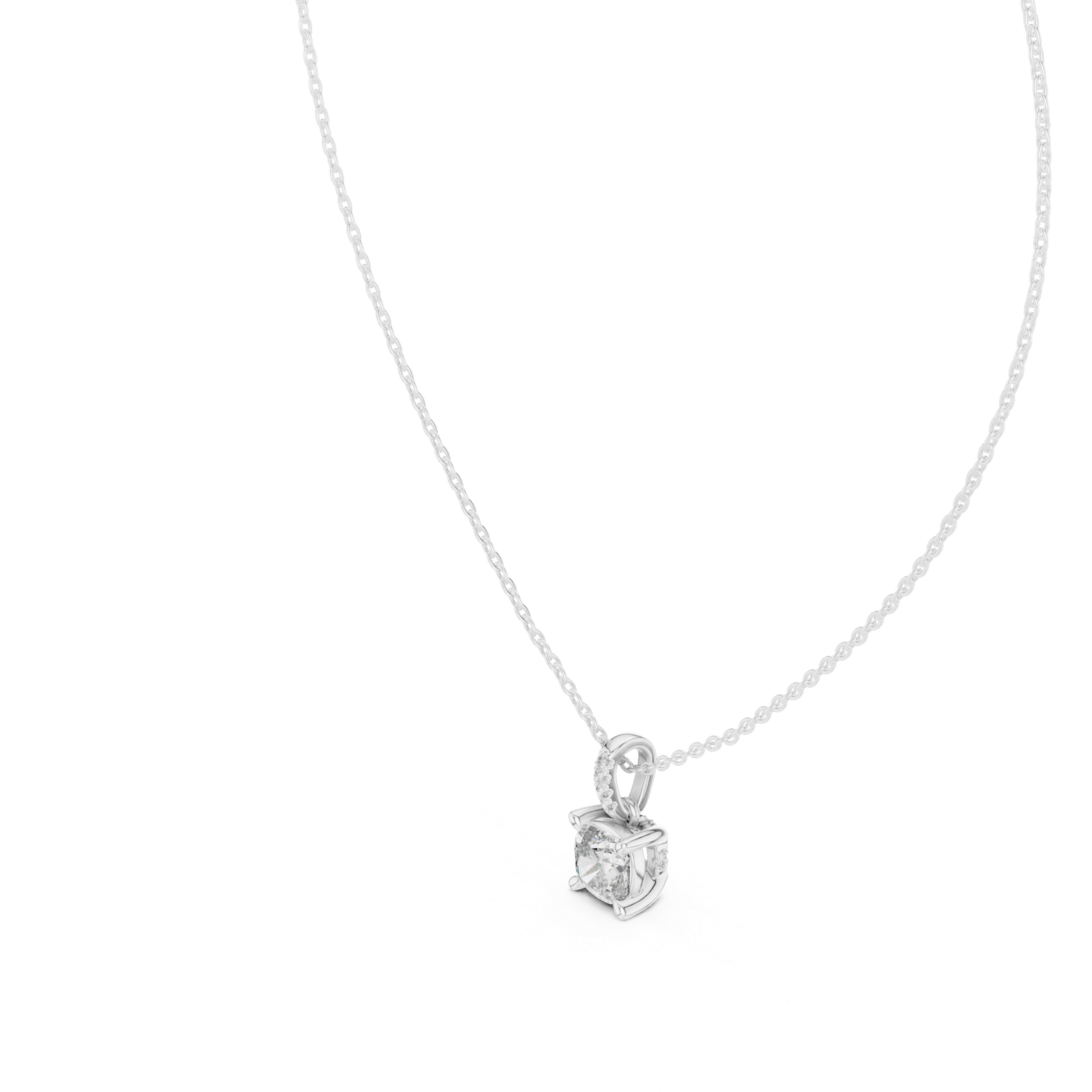 Aureline Cushion Accent Bail Pendant