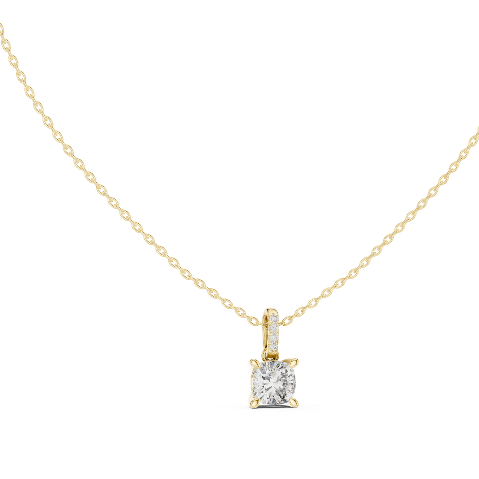 Aureline Cushion Accent Bail Pendant