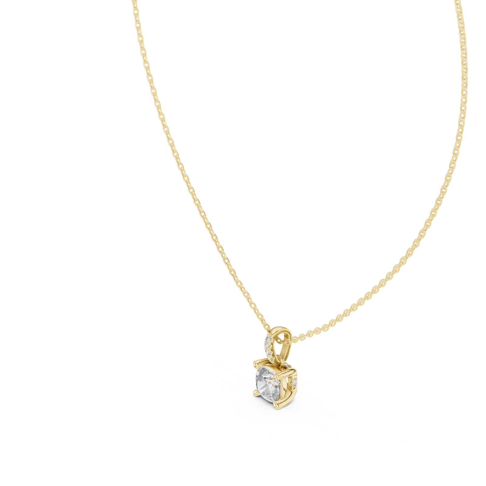 Aureline Cushion Accent Bail Pendant