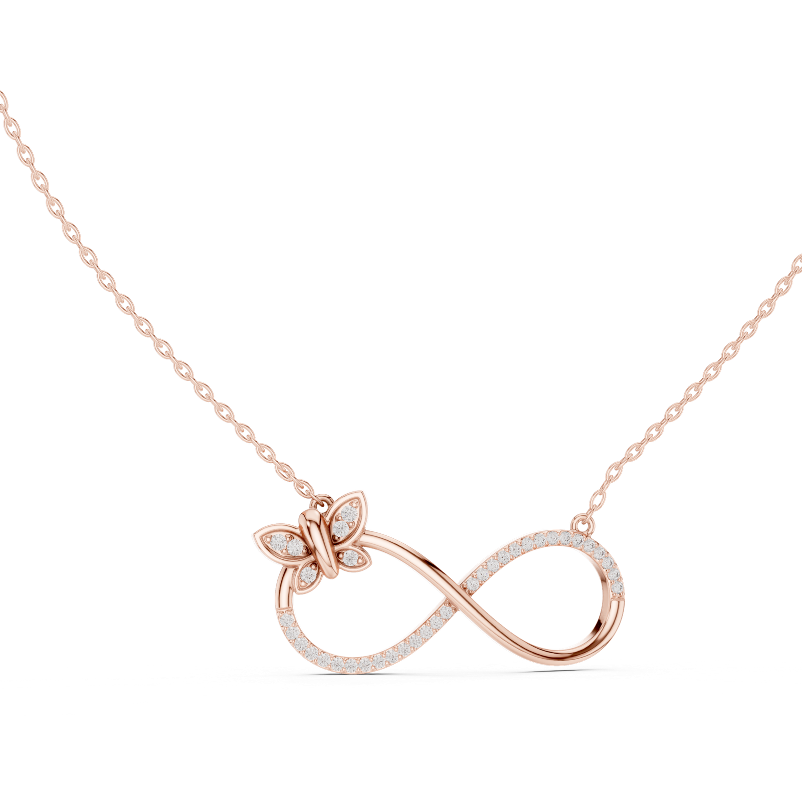 Delphine Infinity Butterfly Pendant