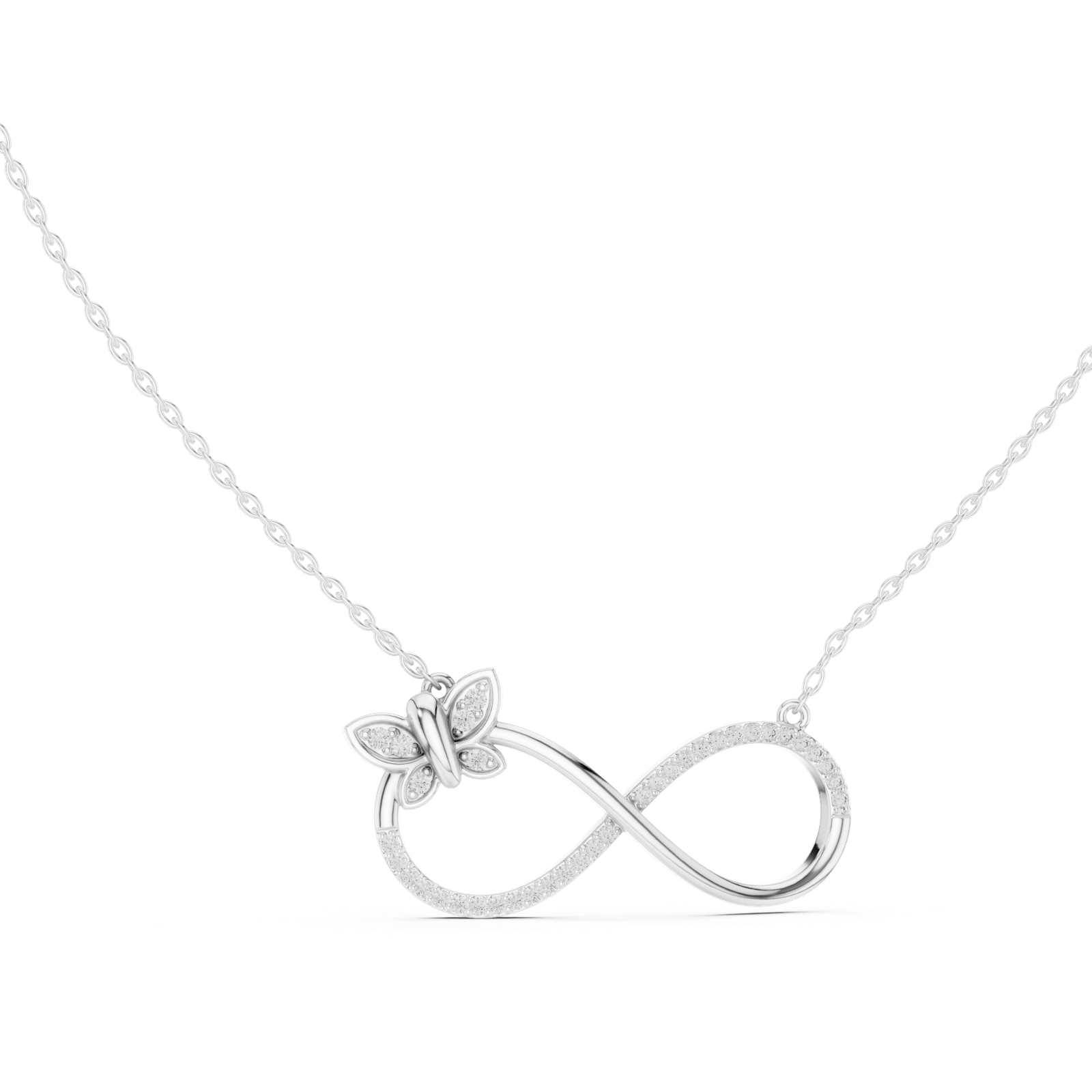 Delphine Infinity Butterfly Pendant