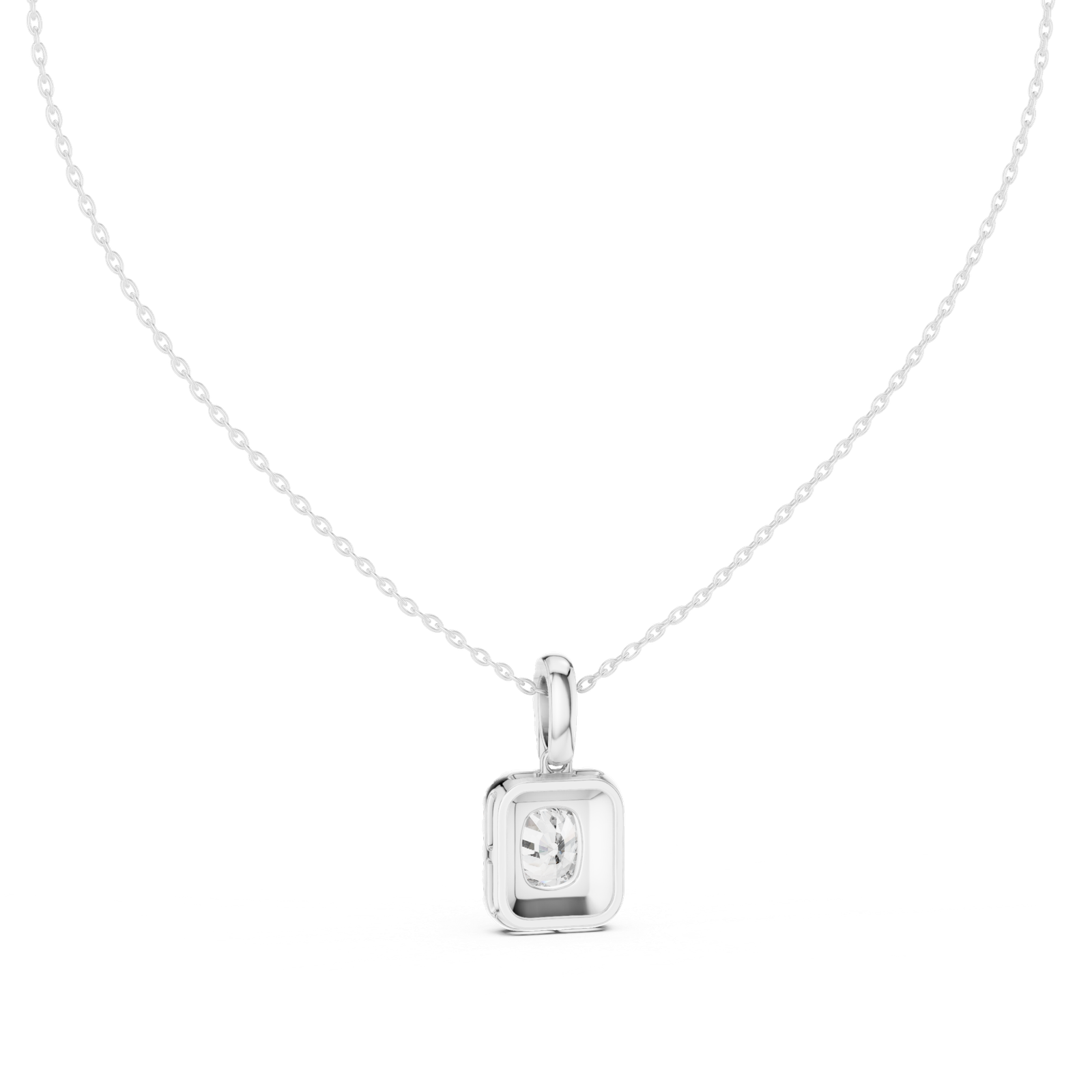 Isolde Cushion Halo Bail Pendant