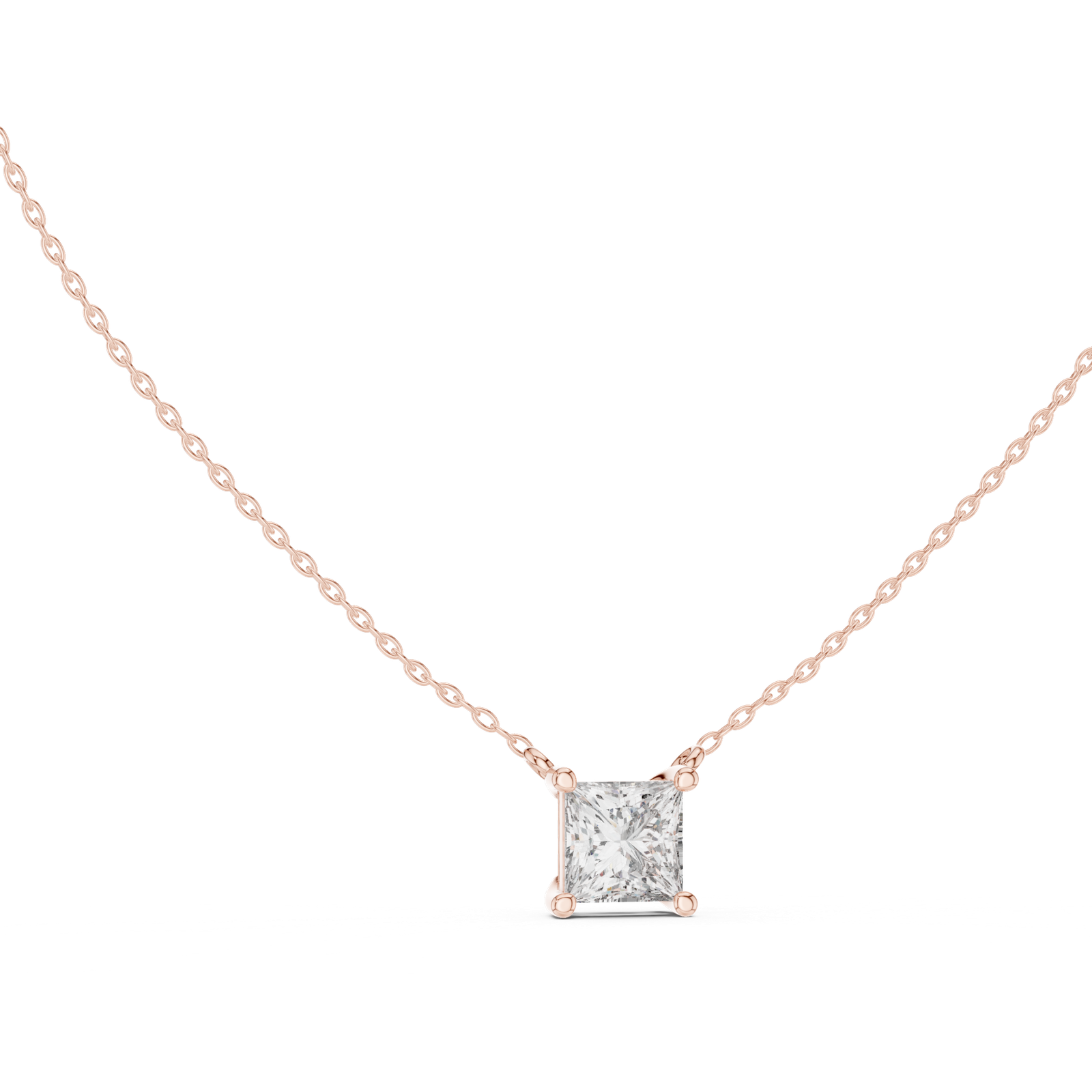 Lyra Princess Bezel Slider Pendant