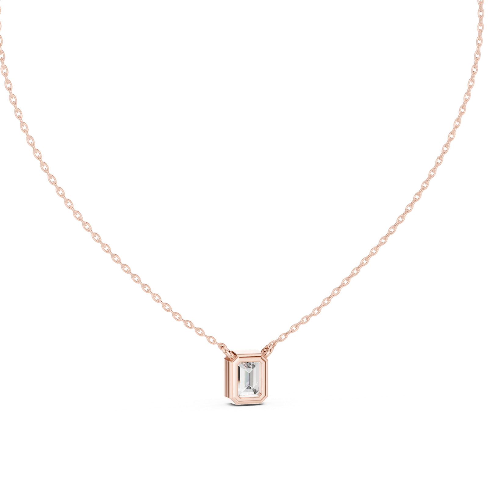 Coralie Emerald Bezel Slider Pendant