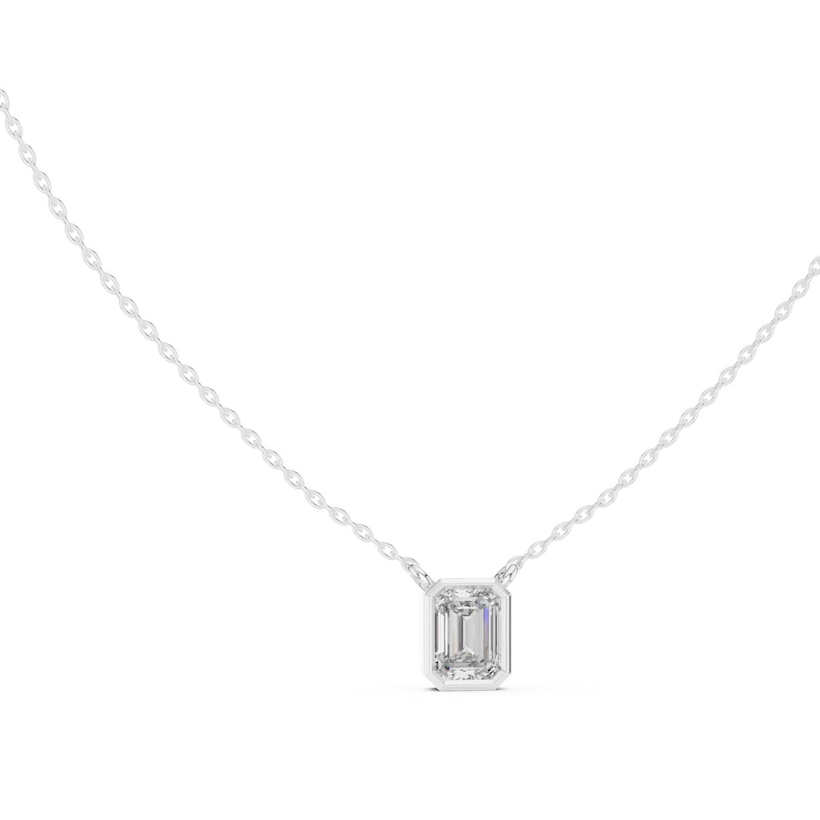 Coralie Emerald Bezel Slider Pendant