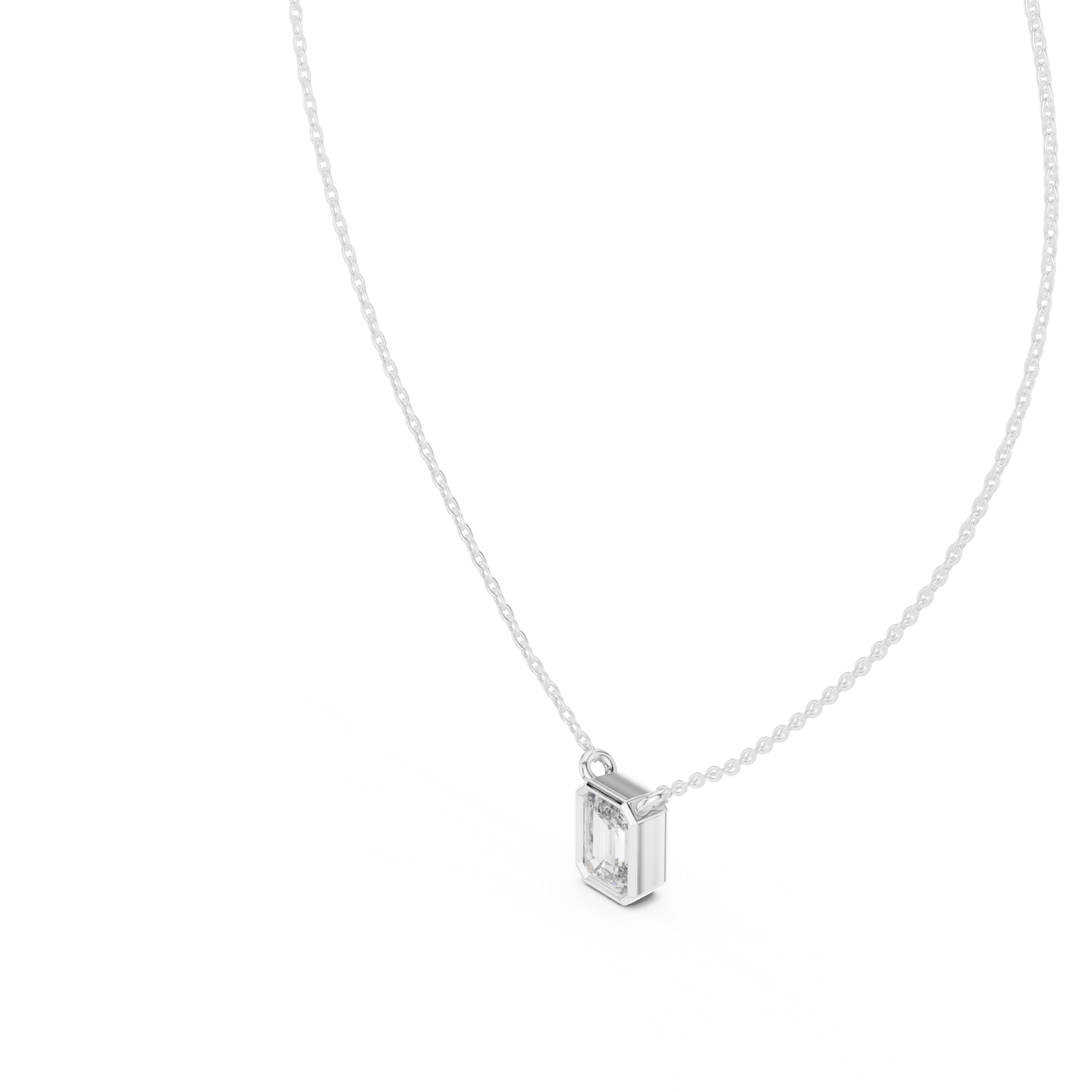 Coralie Emerald Bezel Slider Pendant