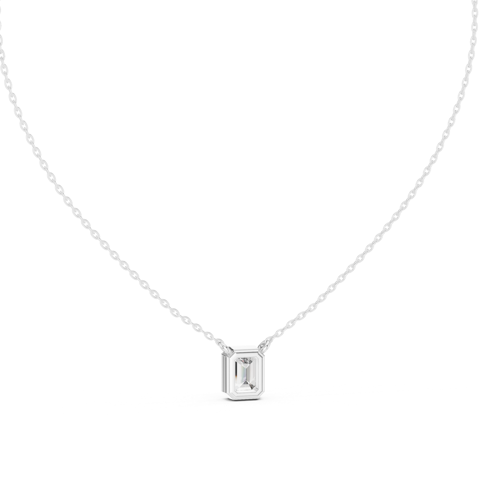 Coralie Emerald Bezel Slider Pendant