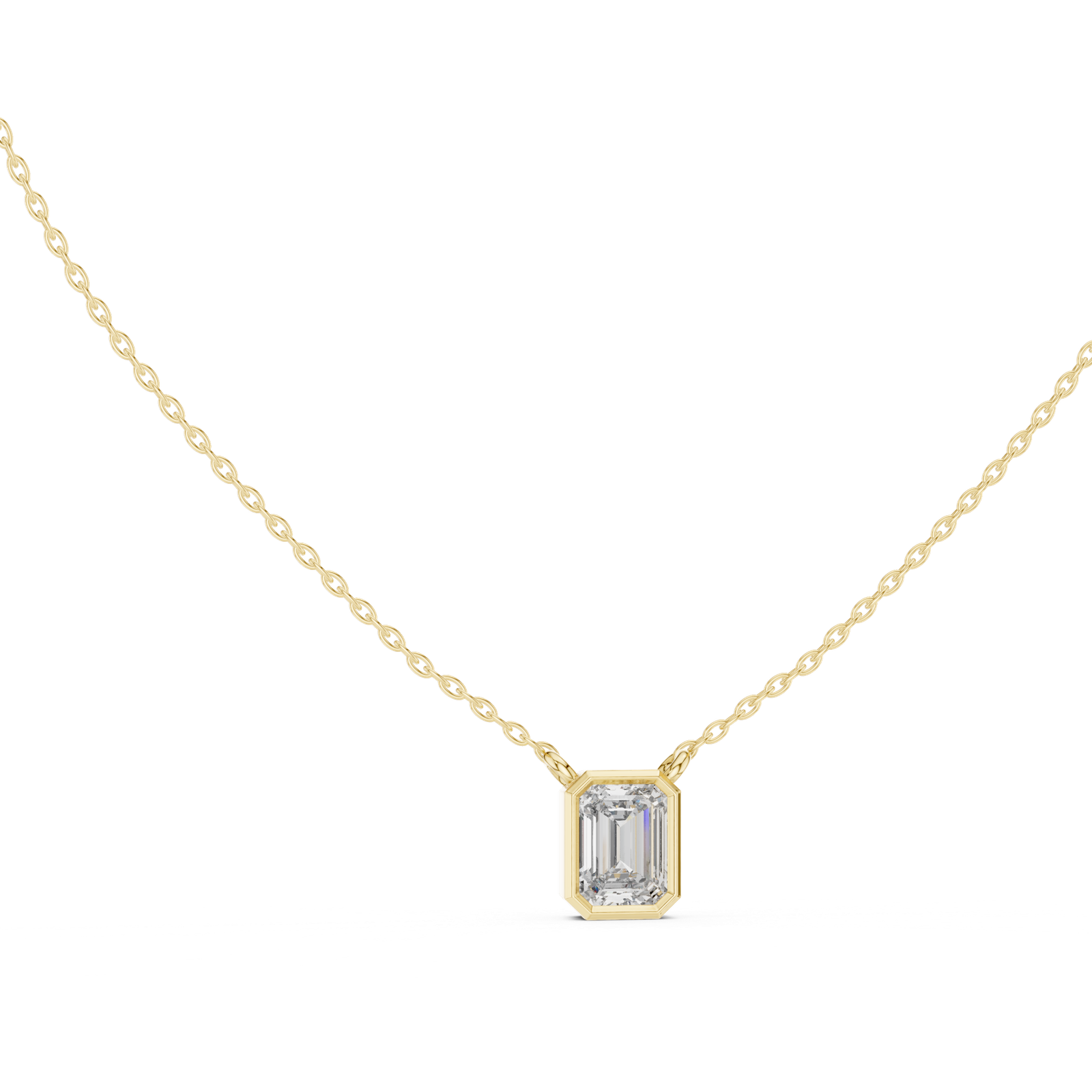Coralie Emerald Bezel Slider Pendant