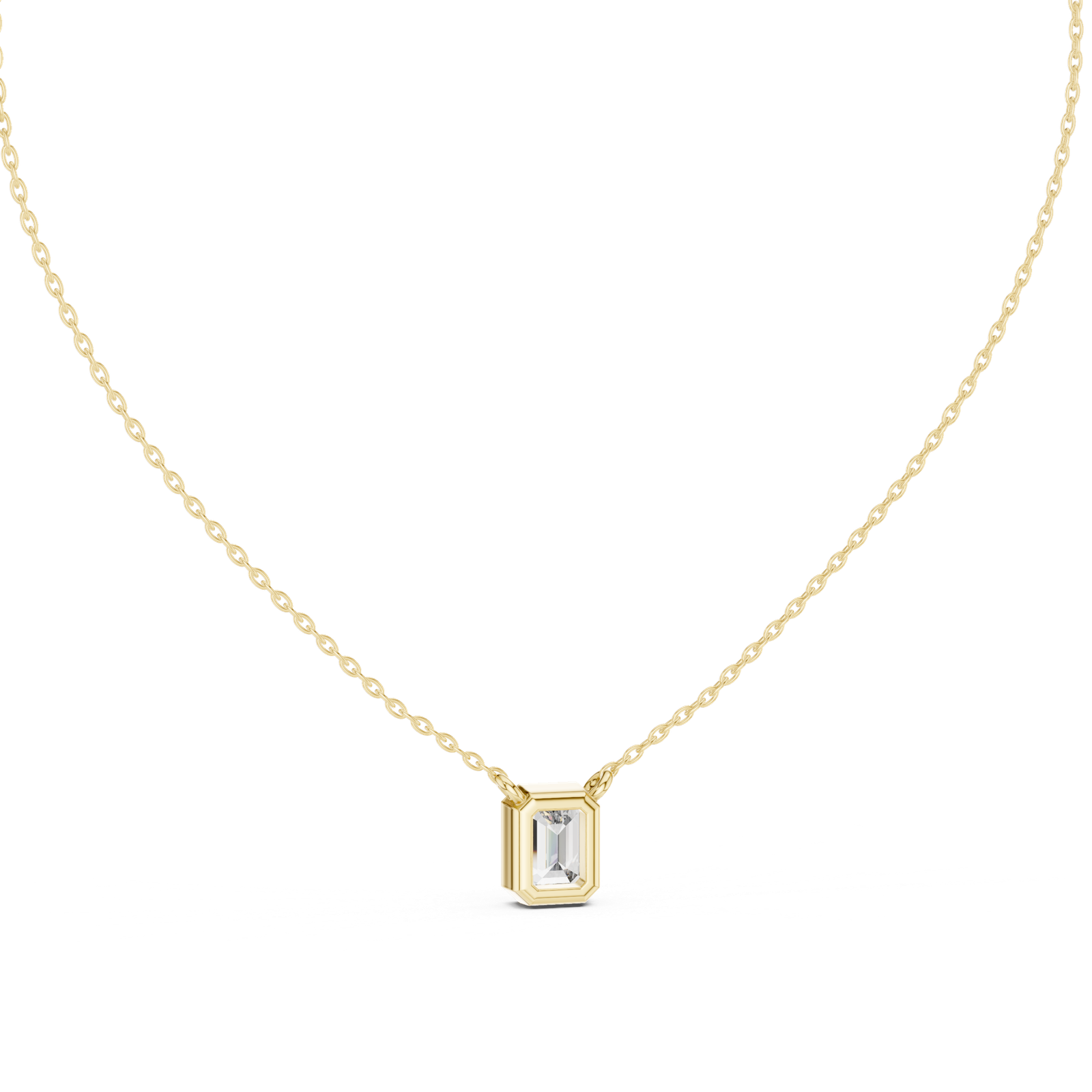 Coralie Emerald Bezel Slider Pendant