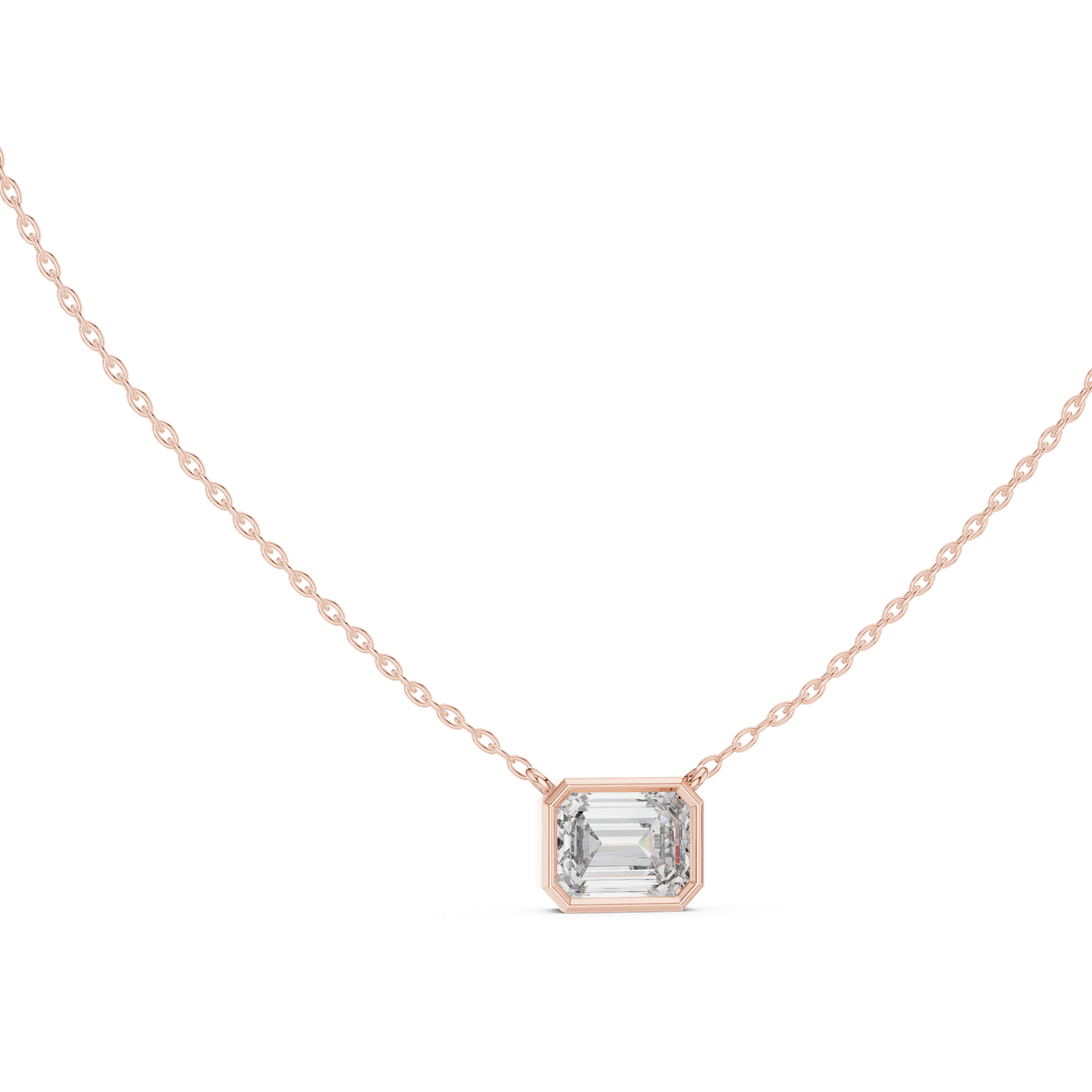 Amelie Emerald Bezel Statement Pendant