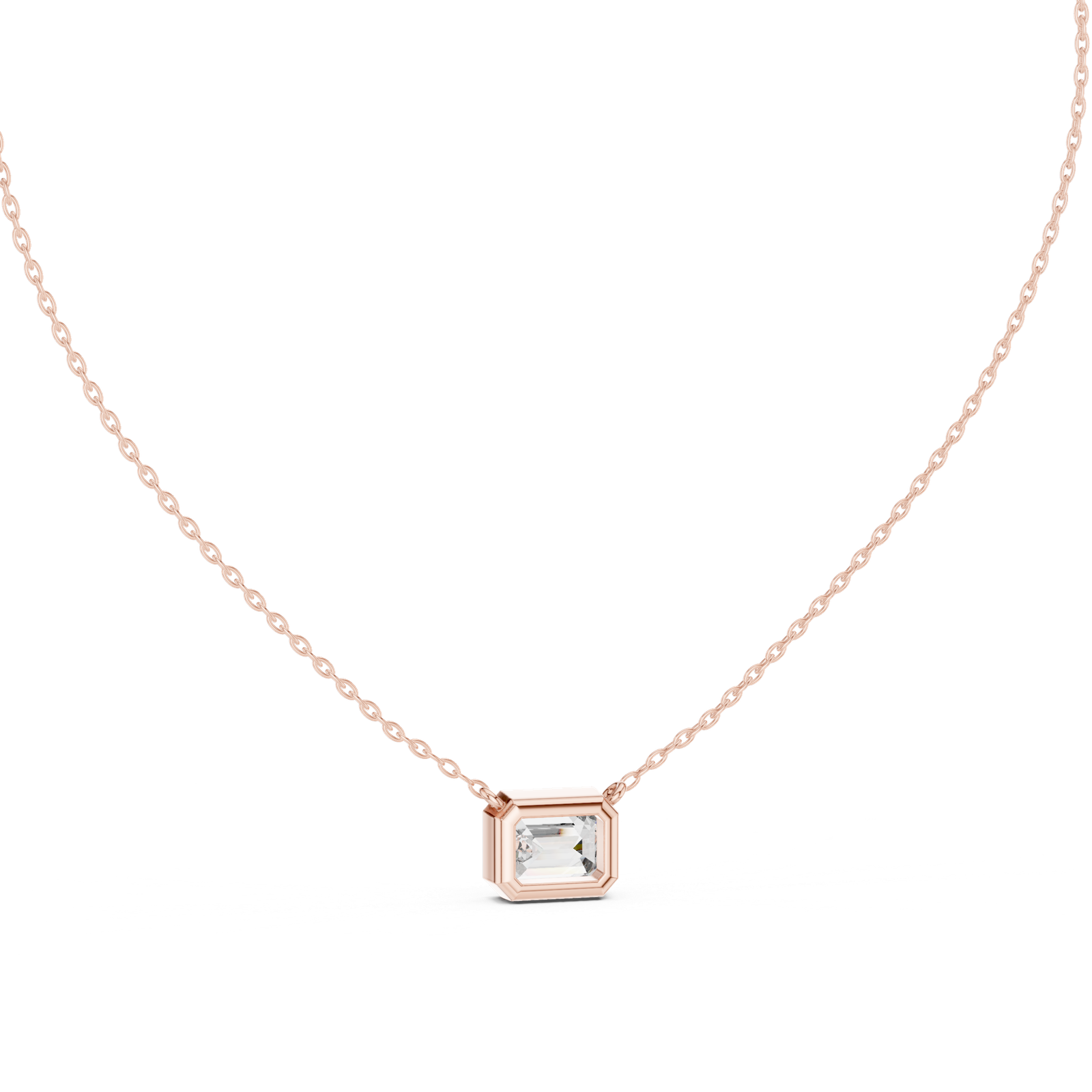 Amelie Emerald Bezel Statement Pendant