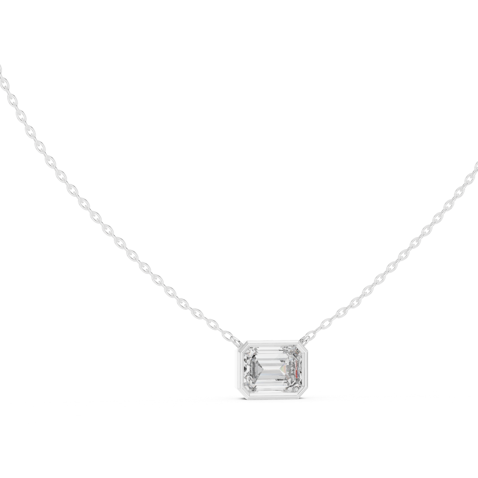 Amelie Emerald Bezel Statement Pendant